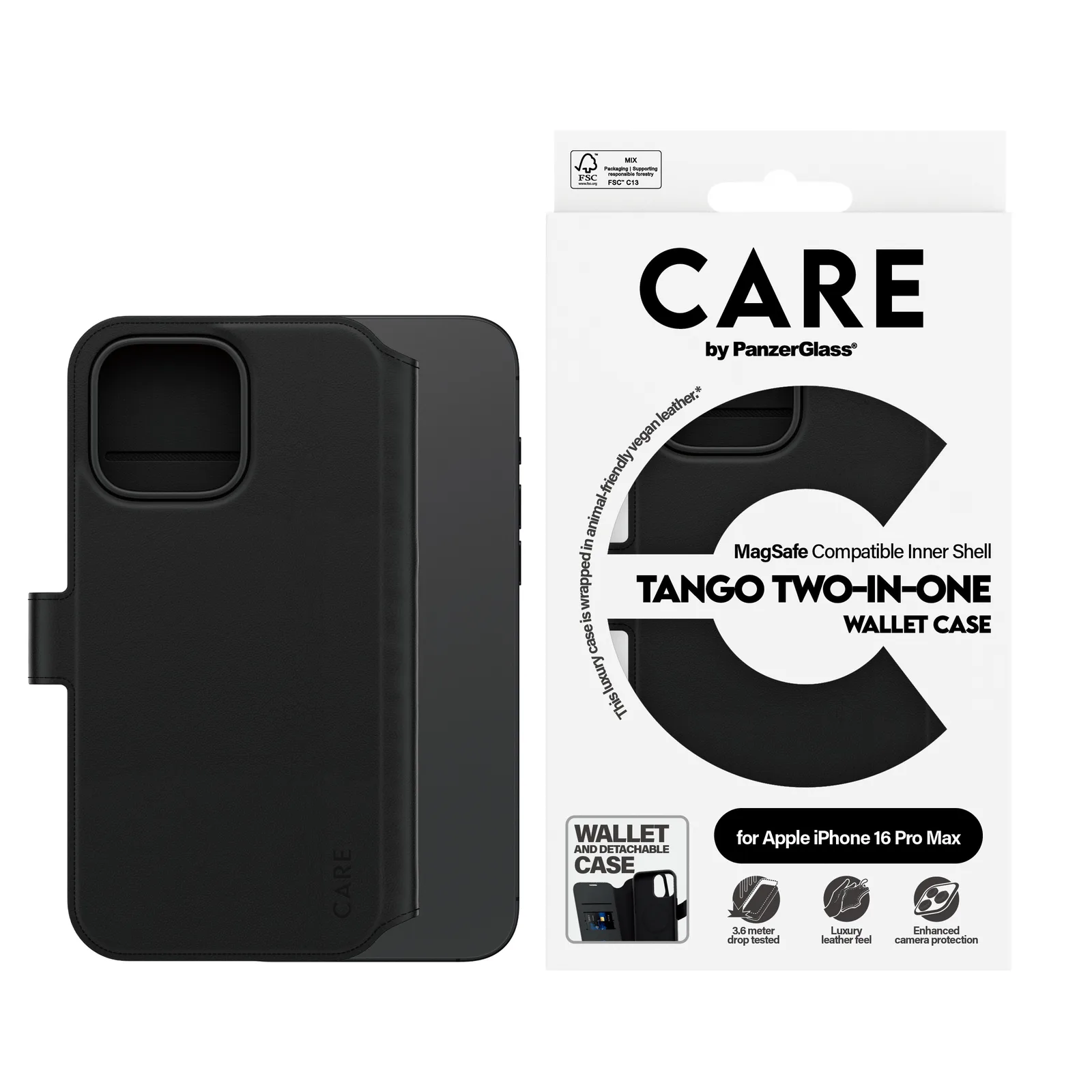 PanzerGlass CARE™ by PanzerGlass® Tango 2-in-1 Wallet Case w. MagSafe iPhone 16 Pro Max 1332 Thumbnail 1