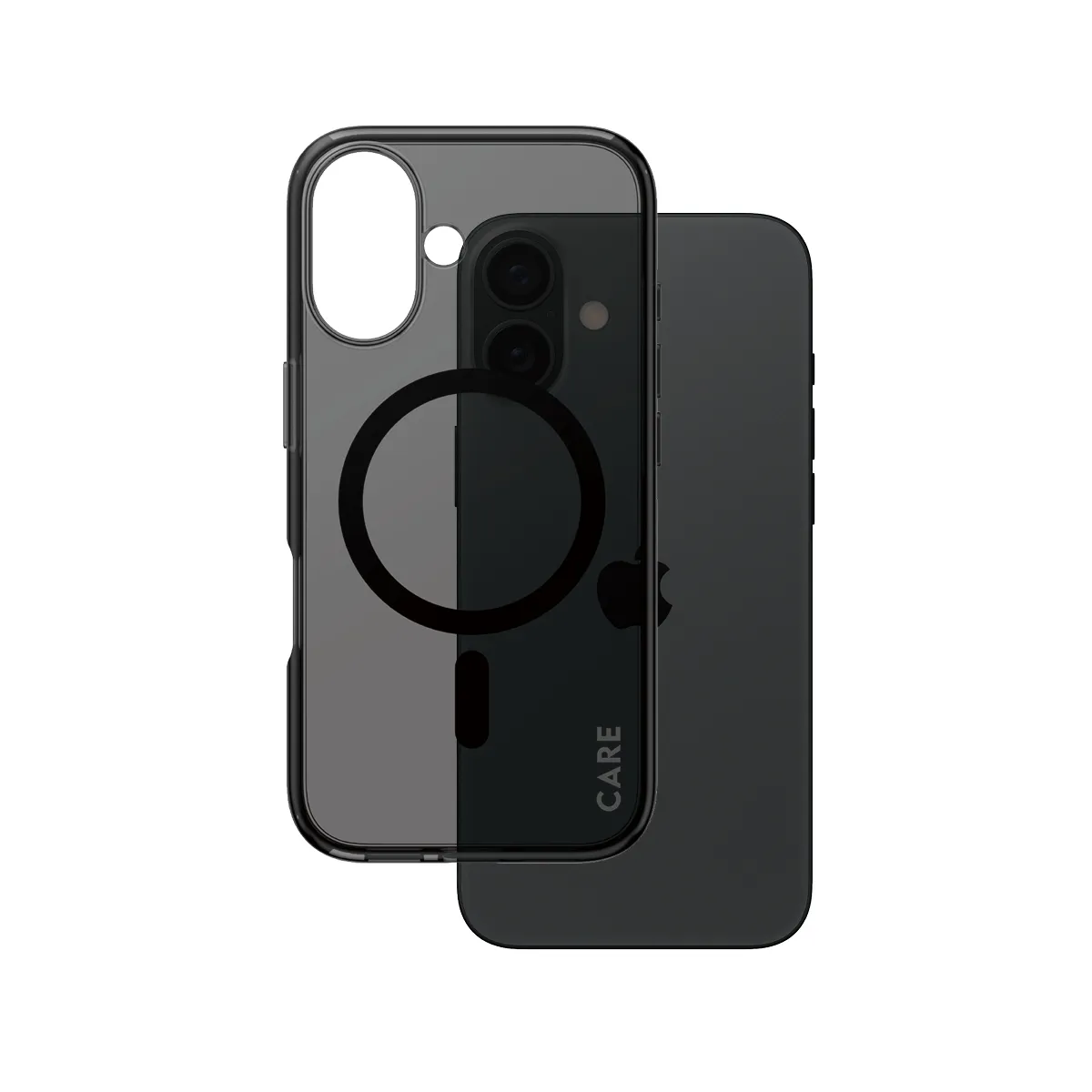 PanzerGlass CARE™ by PanzerGlass® Smokey Case w. Black MagSafe iPhone 16 1349 Telefon Aksesu