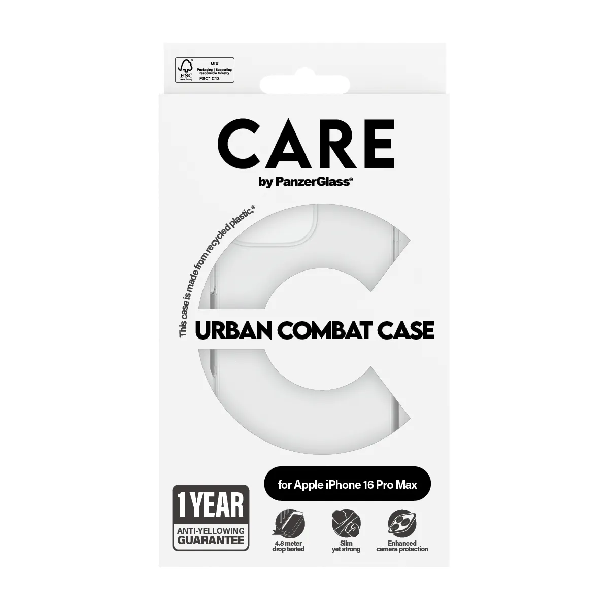PanzerGlass CARE™ by PanzerGlass® Urban Combat Case Transparent iPhone 16 Pro Max 1356 Thumbnail 3