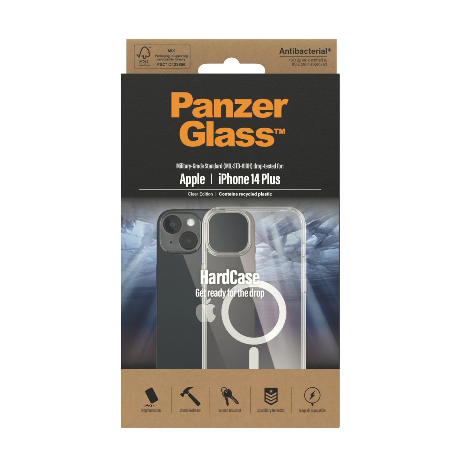PanzerGlass® HardCase Transparent w. White MagSafe iPhone 14 Plus 0411 Thumbnail 3