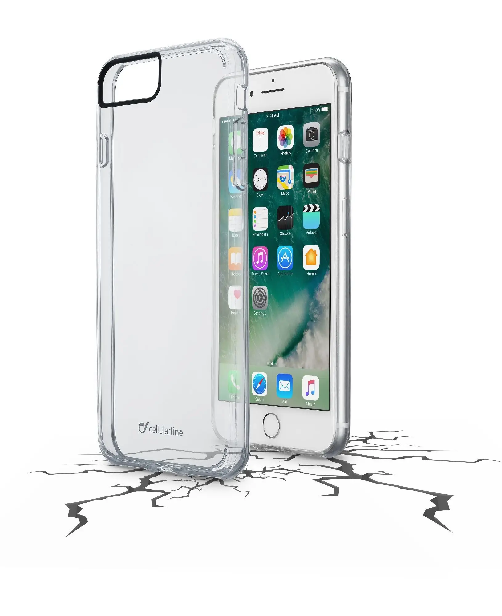 Cellularline CLEARDUOIPH755T Telefon Aksesu