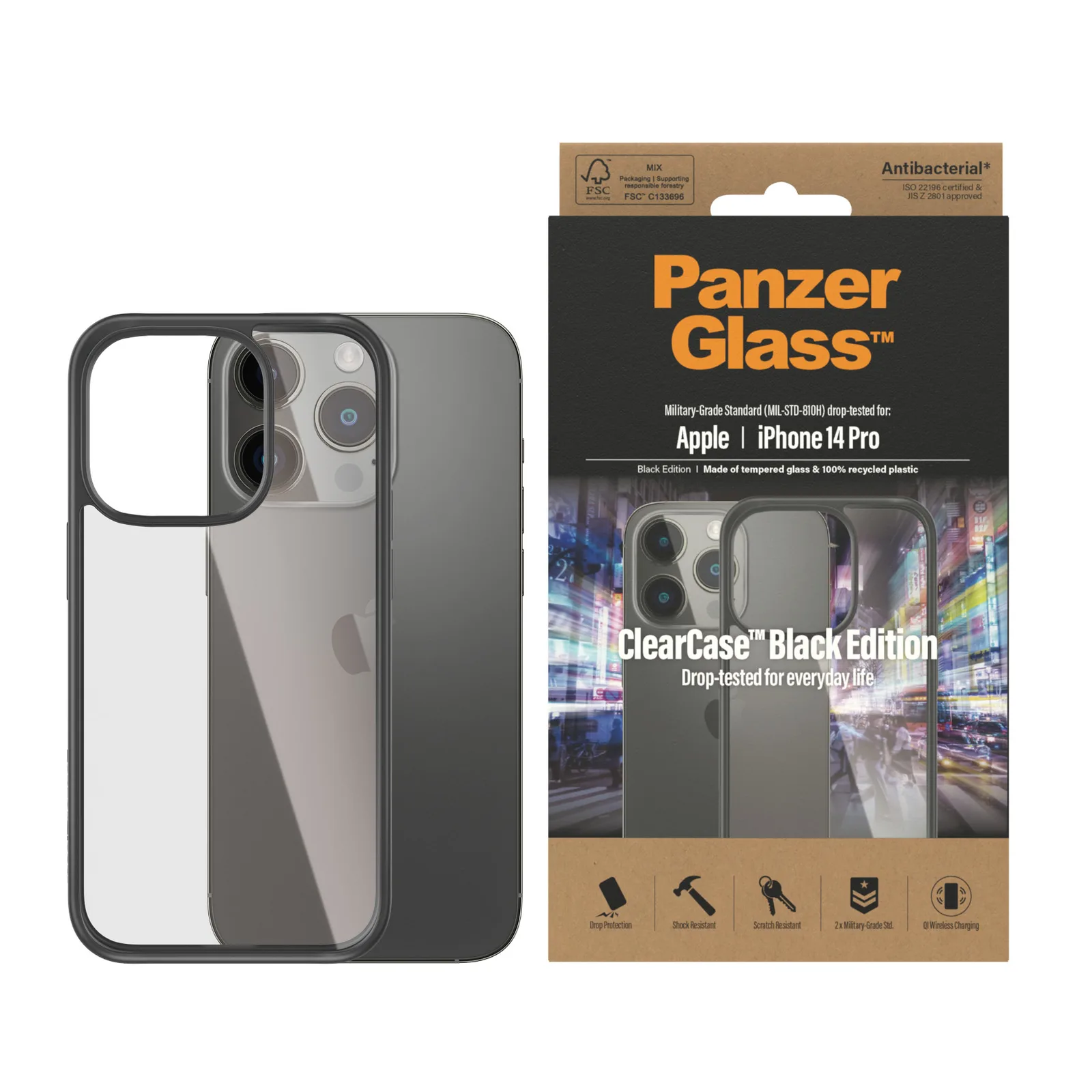 PanzerGlass® ClearCase Transparent iPhone 14 Pro 0406 Thumbnail 2