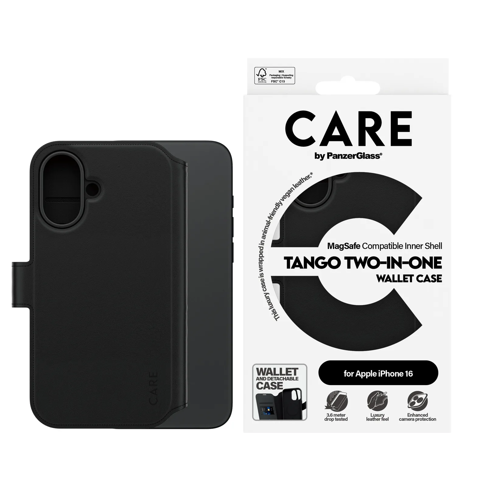 PanzerGlass CARE™ by PanzerGlass® Tango 2-in-1 Wallet Case w. MagSafe iPhone 16 1329 Thumbnail 2