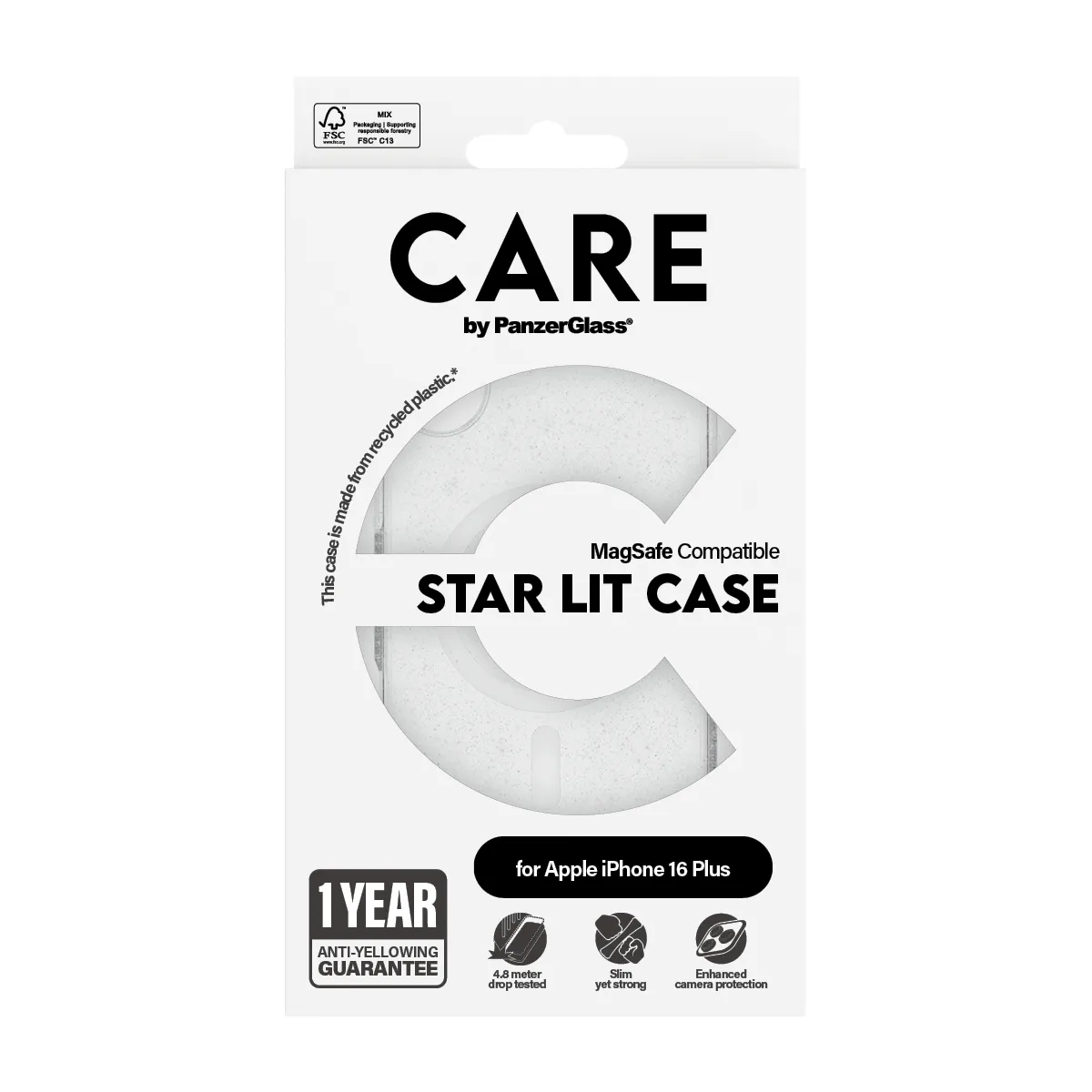 PanzerGlass CARE™ by PanzerGlass® Star Lit Case w. White MagSafe iPhone 16 Plus 1343 Thumbnail 3