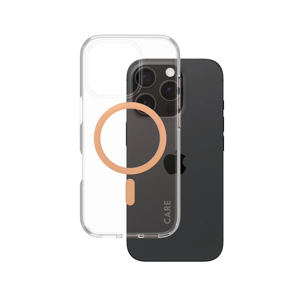 PanzerGlass CARE™ by PanzerGlass® Urban Combat Case Transparent w. Peachy MagSafe iPhone 16 Pro 1374 Telefon Aksesu