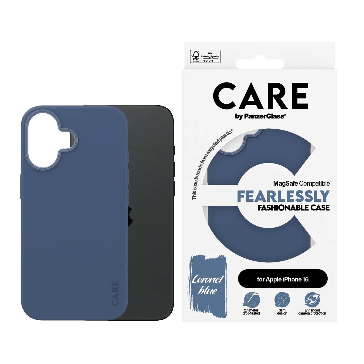 PanzerGlass CARE™ by PanzerGlass® Case Blue w. MagSafe iPhone 16 1381 Thumbnail 2