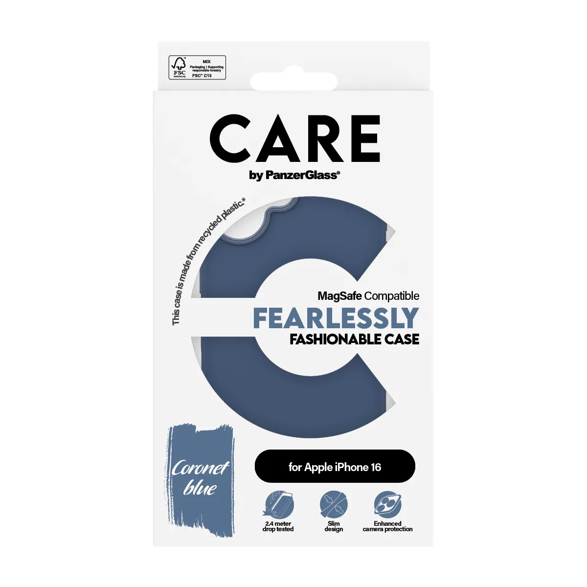 PanzerGlass CARE™ by PanzerGlass® Case Blue w. MagSafe iPhone 16 1381 Thumbnail 4