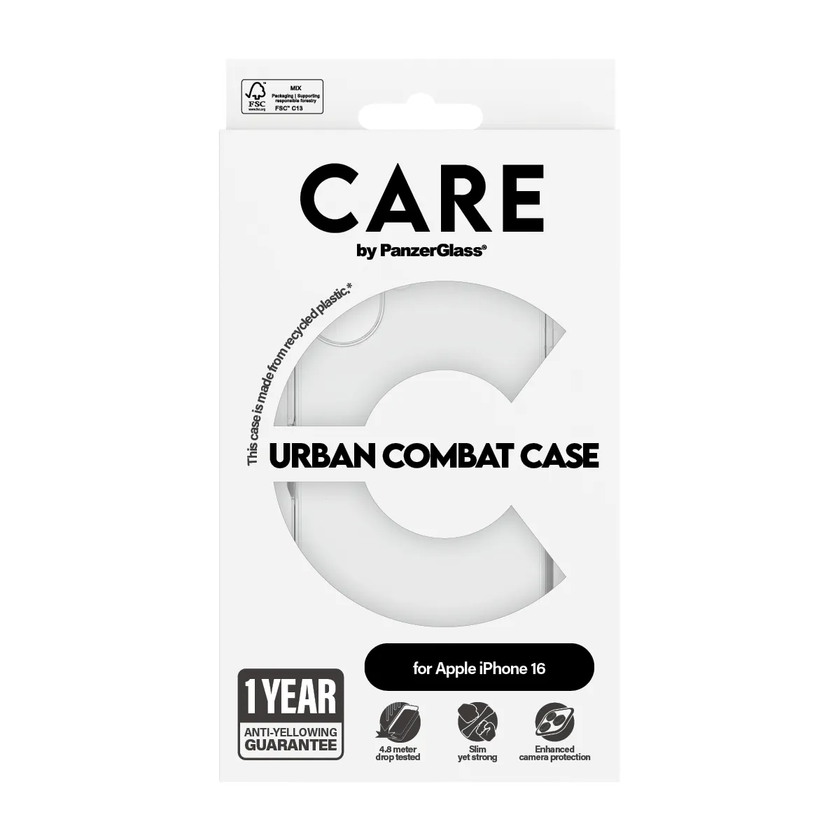 PanzerGlass CARE™ by PanzerGlass® Urban Combat Case Transparent iPhone 16 1353 Thumbnail 3