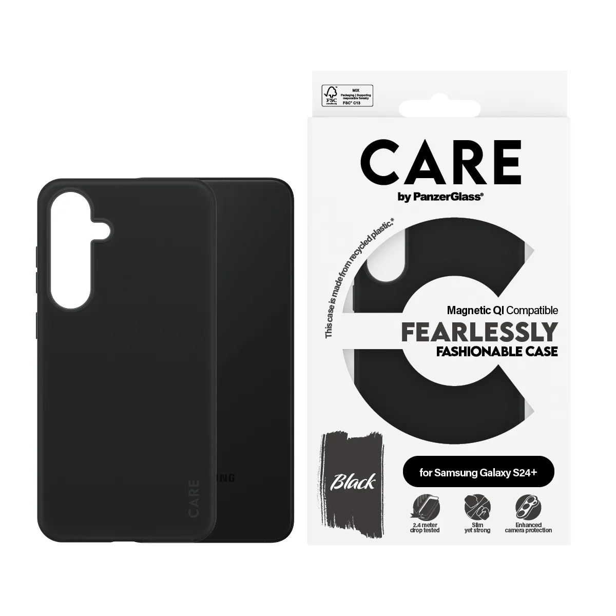 PanzerGlass CARE™ by PanzerGlass® Case Black w. Qi Compatible Samsung Galaxy S24+ 1167 Thumbnail 2