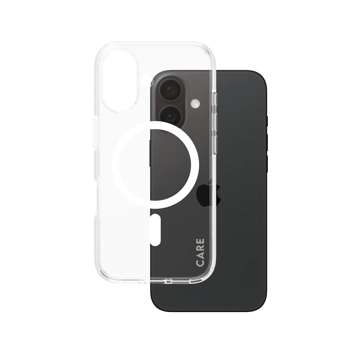PanzerGlass CARE™ by PanzerGlass® Urban Combat Case Transparent w. White MagSafe iPhone 16 1337