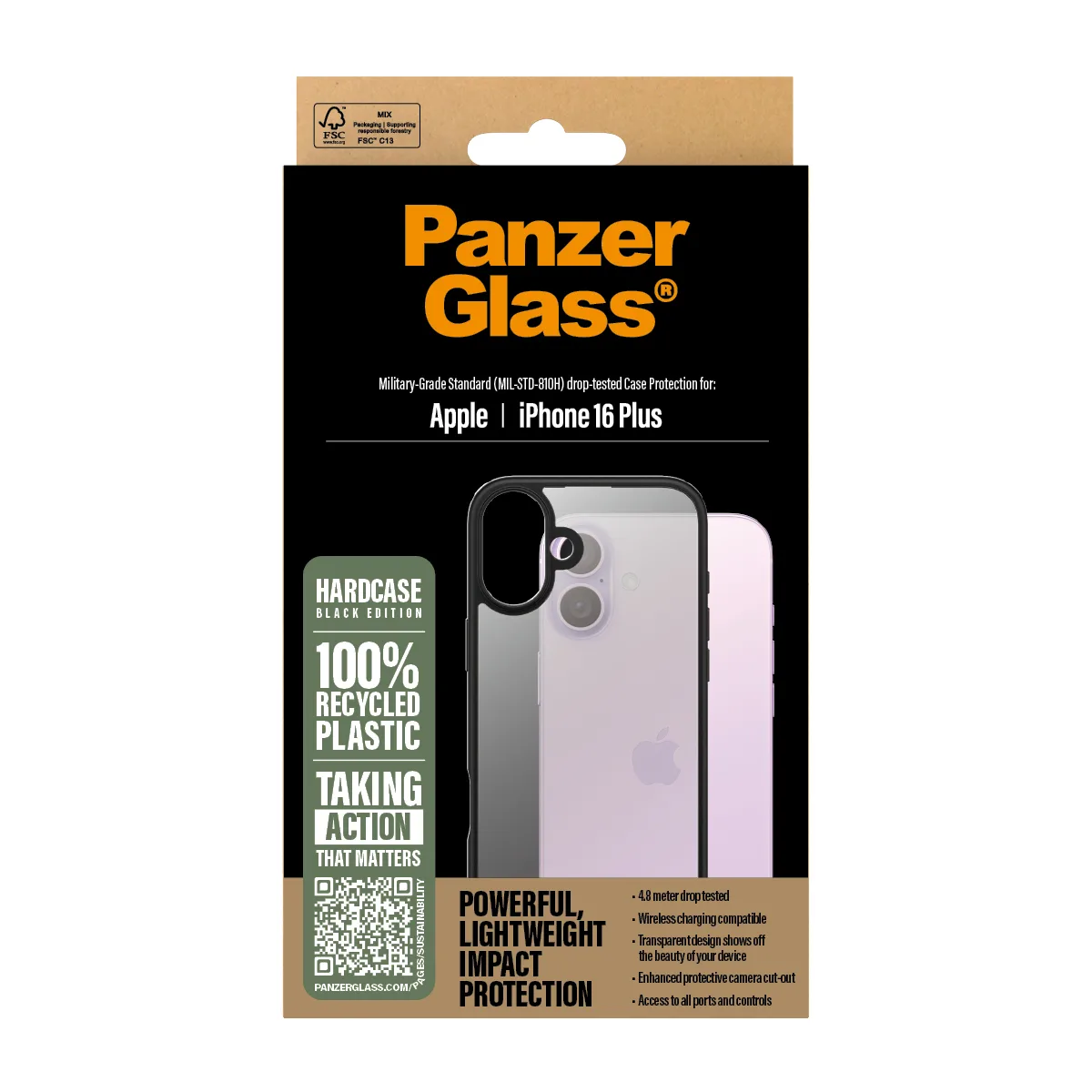 PanzerGlass® HardCase Transparent iPhone 16 Plus 1297 Thumbnail 4