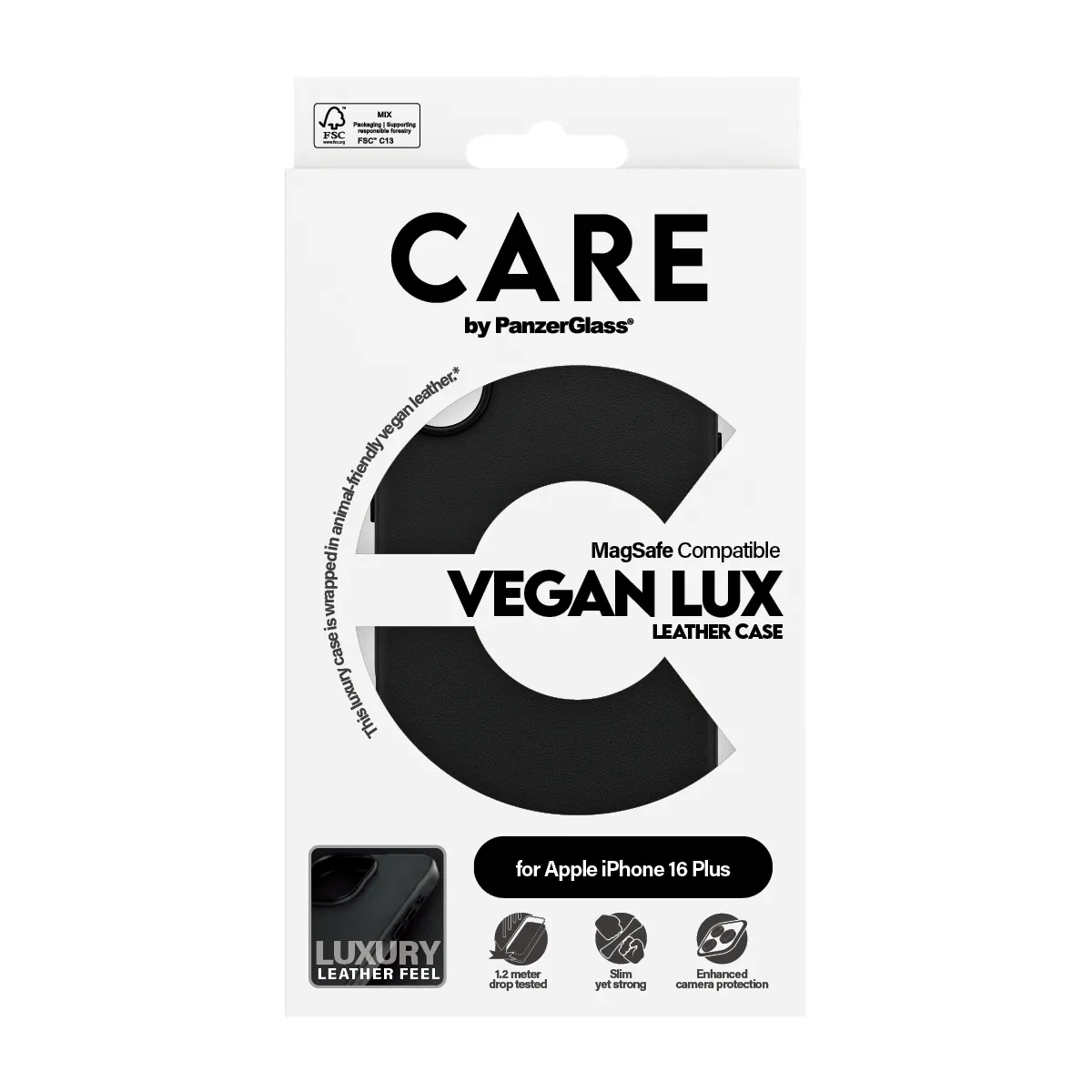 PanzerGlass CARE™ by PanzerGlass® Urban Combat Vegan Leather Case iPhone 16 Plus 1471 Thumbnail 4