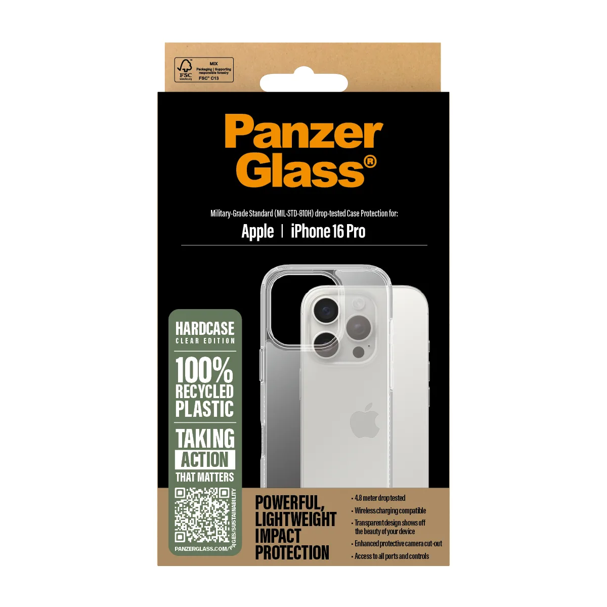PanzerGlass® HardCase Transparent iPhone 16 Pro 1288 Thumbnail 3