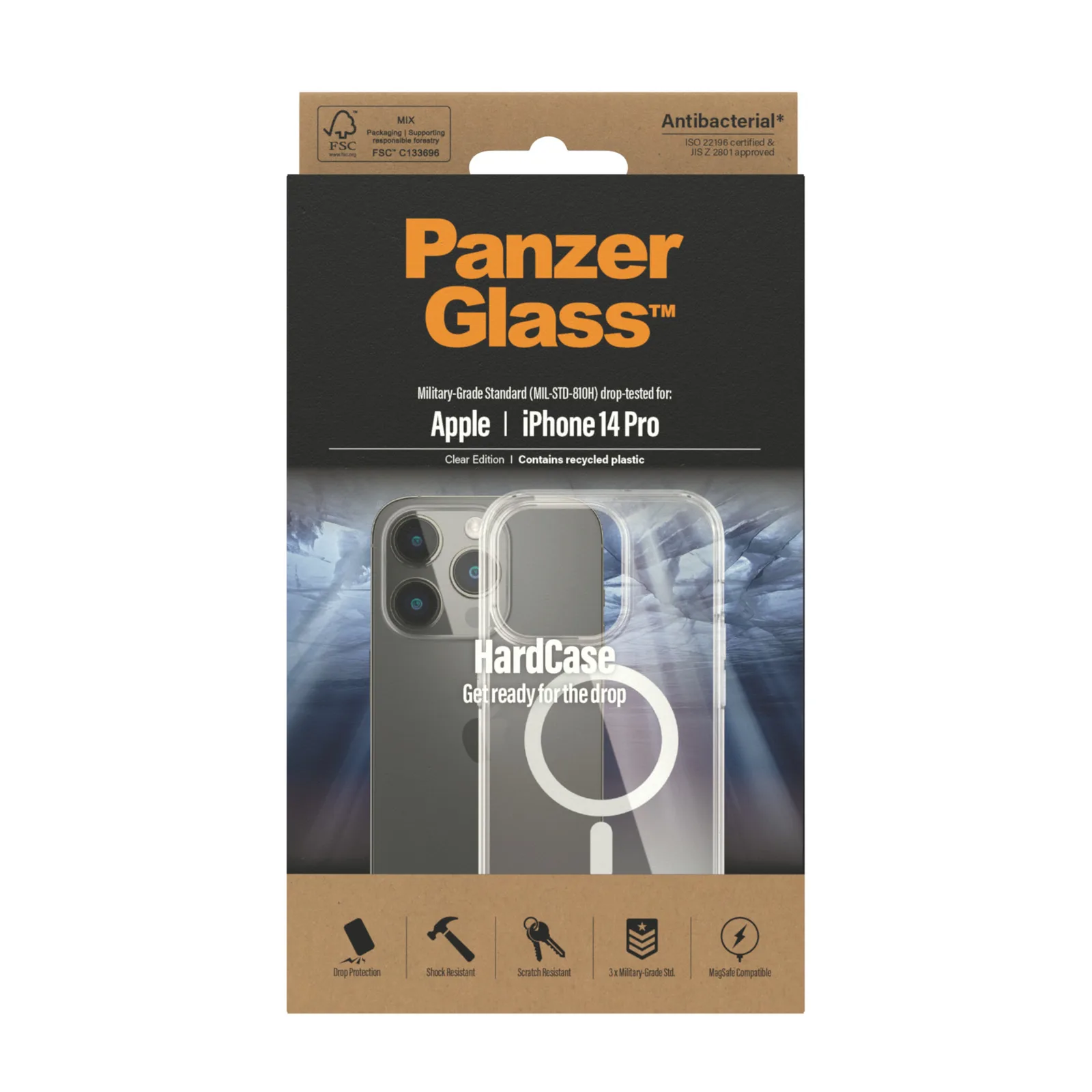 PanzerGlass® HardCase Transparent w. White MagSafe iPhone 14 Pro 0410 Thumbnail 4