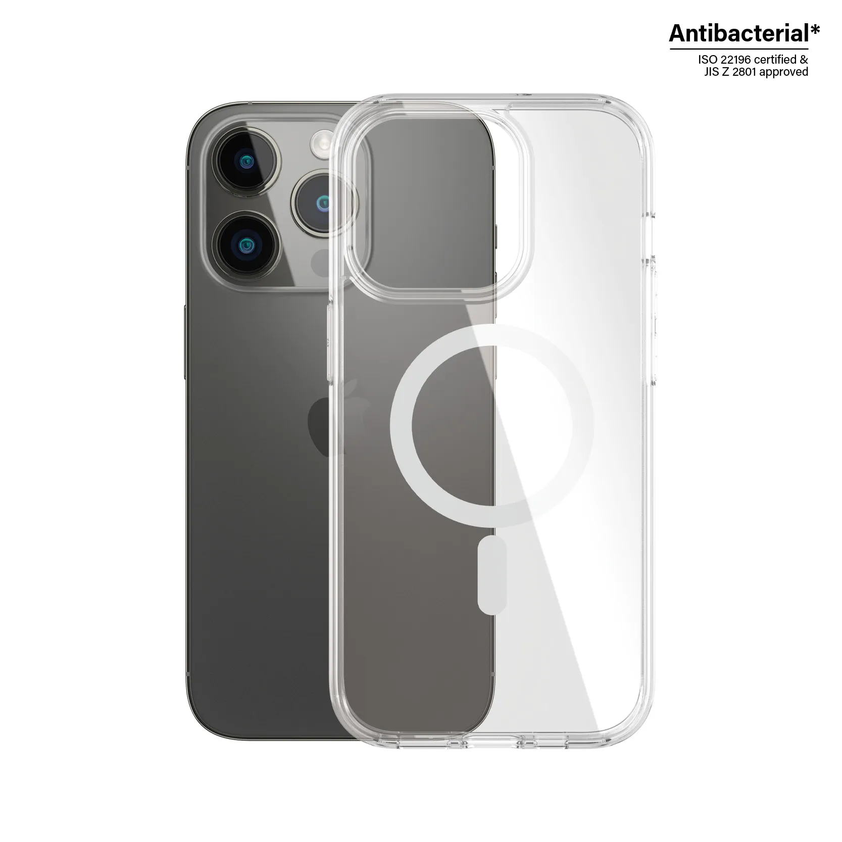 PanzerGlass® HardCase Transparent w. White MagSafe iPhone 14 Pro 0410 Thumbnail 0