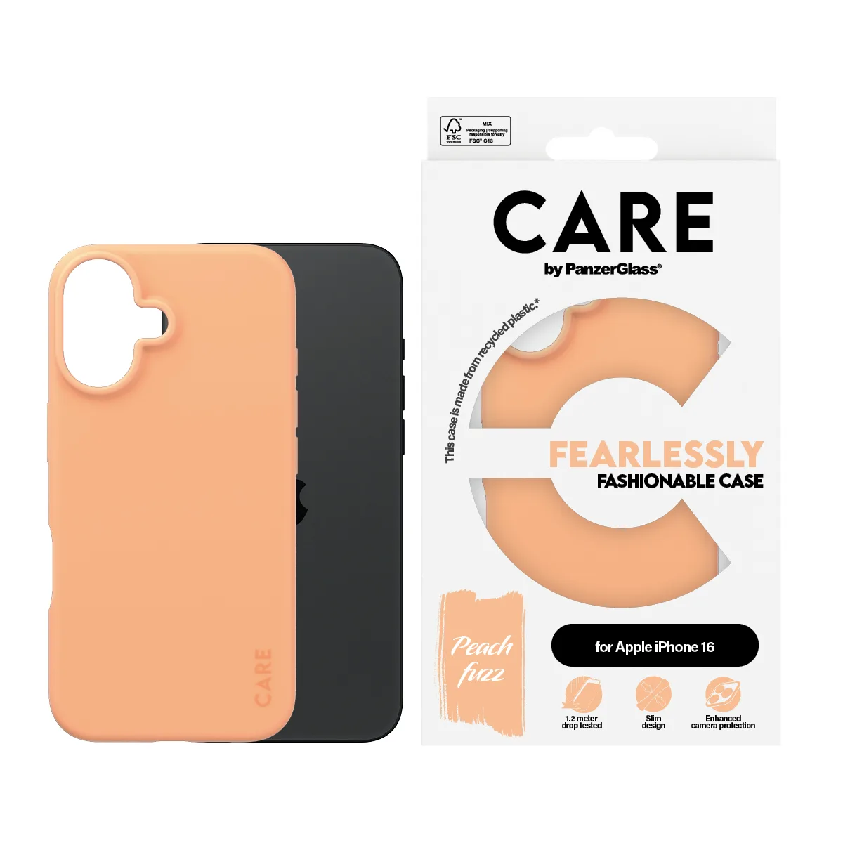 PanzerGlass CARE™ by PanzerGlass® Case Peachy iPhone 16 1409 Thumbnail 2