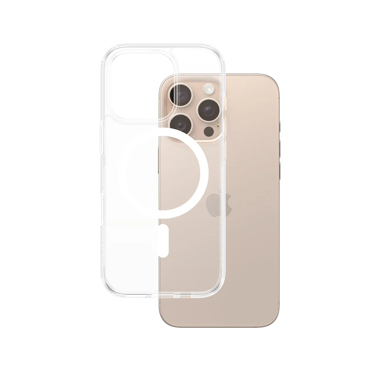 PanzerGlass® HardCase Transparent w. White MagSafe iPhone 16 Pro Max 1294 Thumbnail 0
