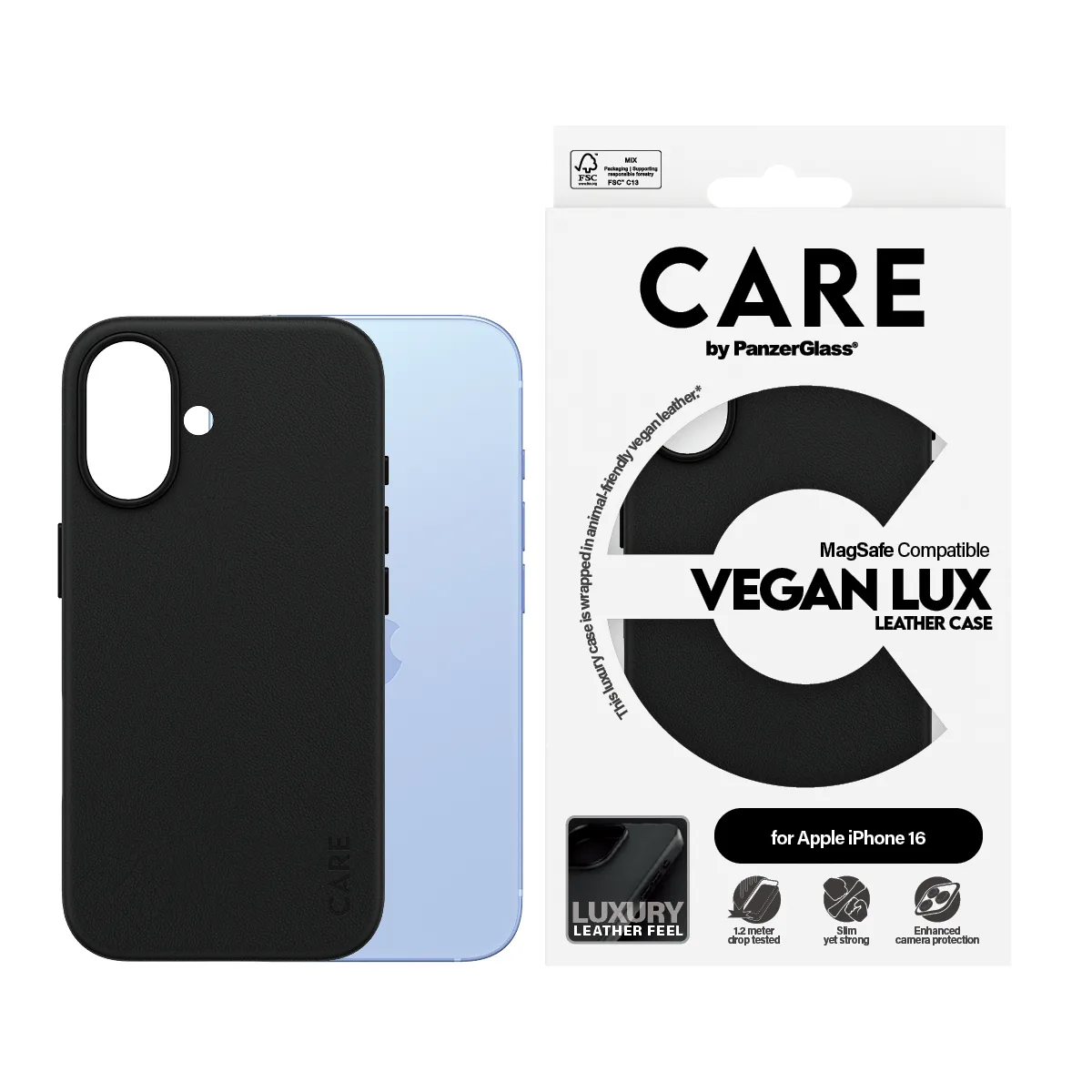 PanzerGlass CARE™ by PanzerGlass® Urban Combat Vegan Leather Case iPhone 16 1469 Thumbnail 2