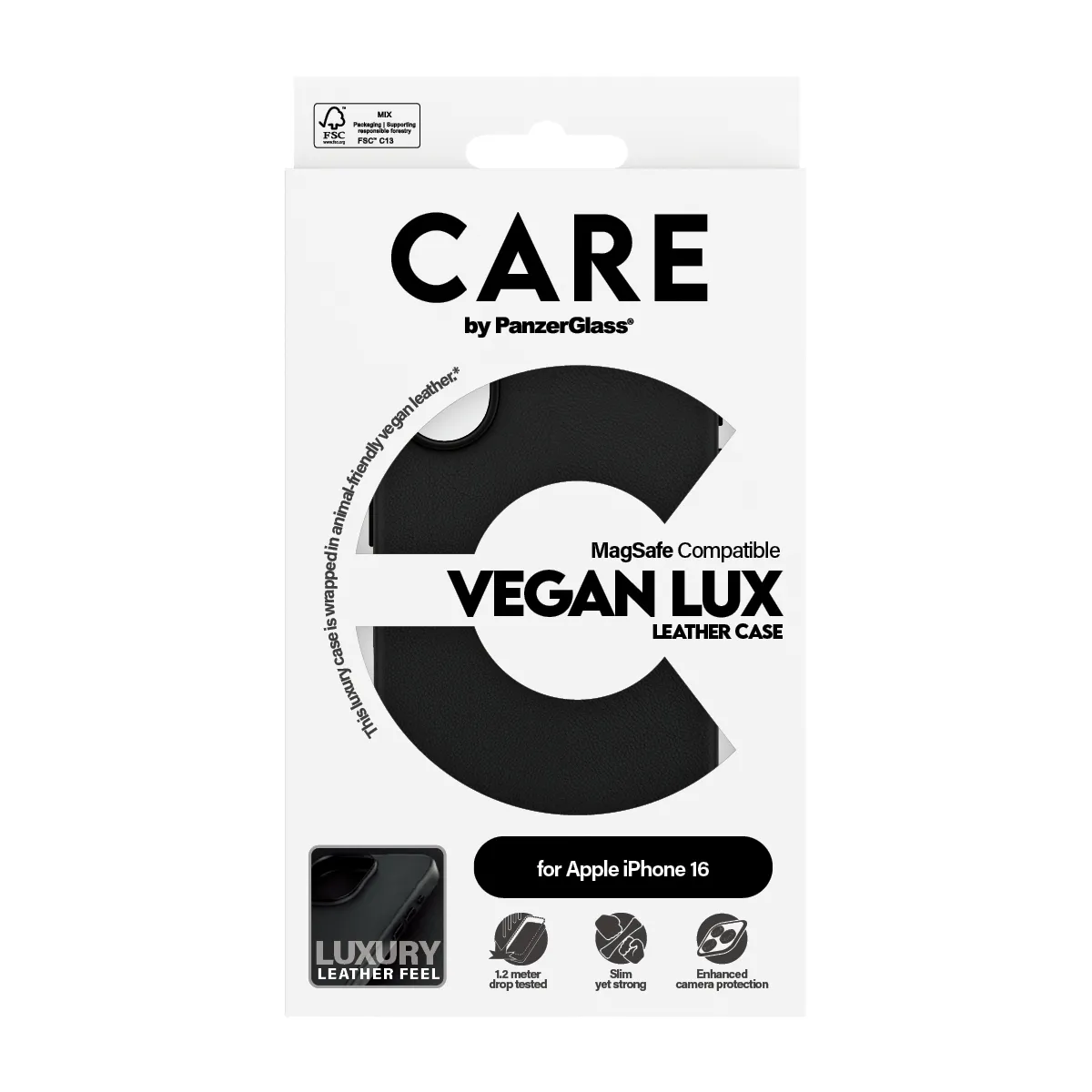 PanzerGlass CARE™ by PanzerGlass® Urban Combat Vegan Leather Case iPhone 16 1469 Thumbnail 4