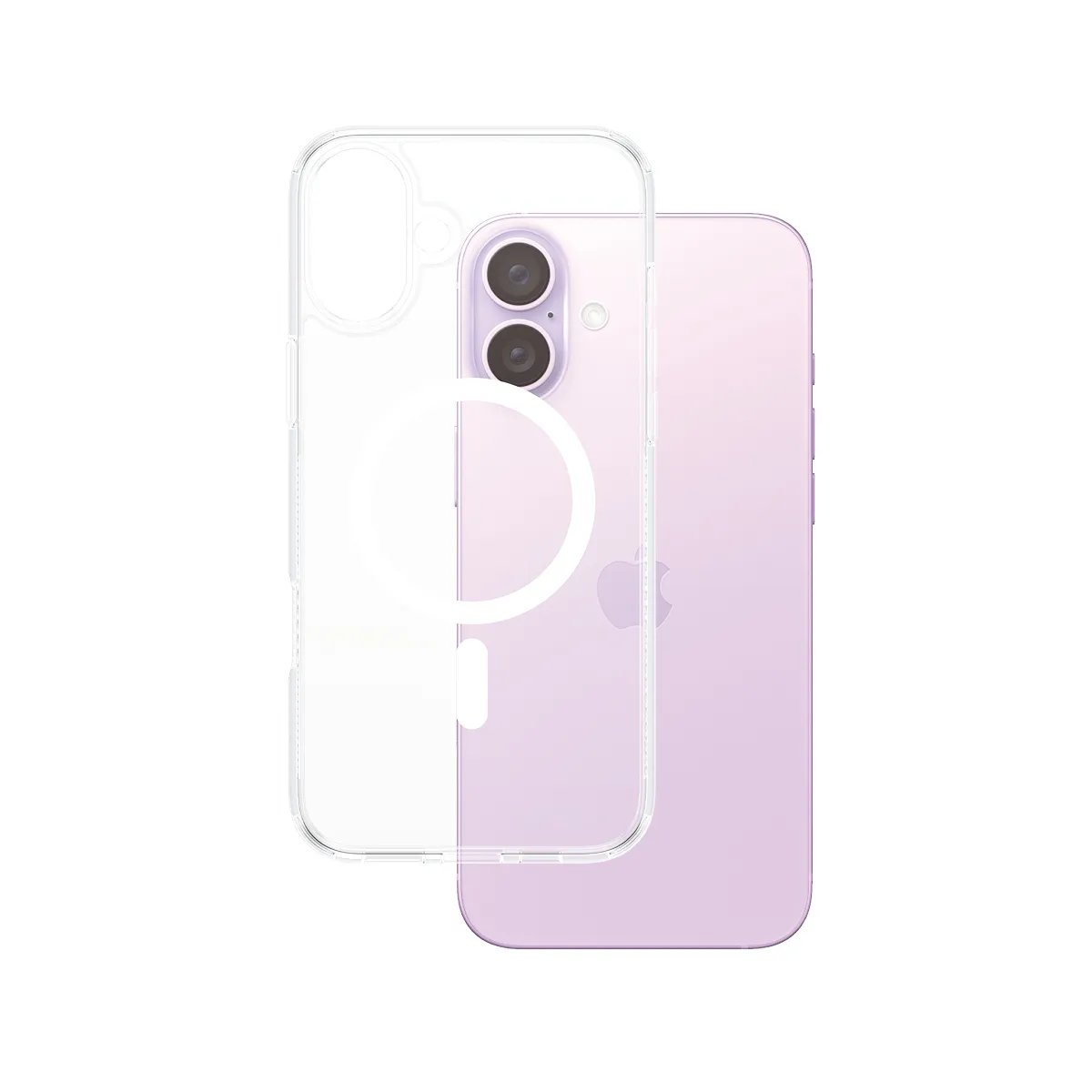 PanzerGlass® HardCase Transparent w. White MagSafe iPhone 16 Plus 1293