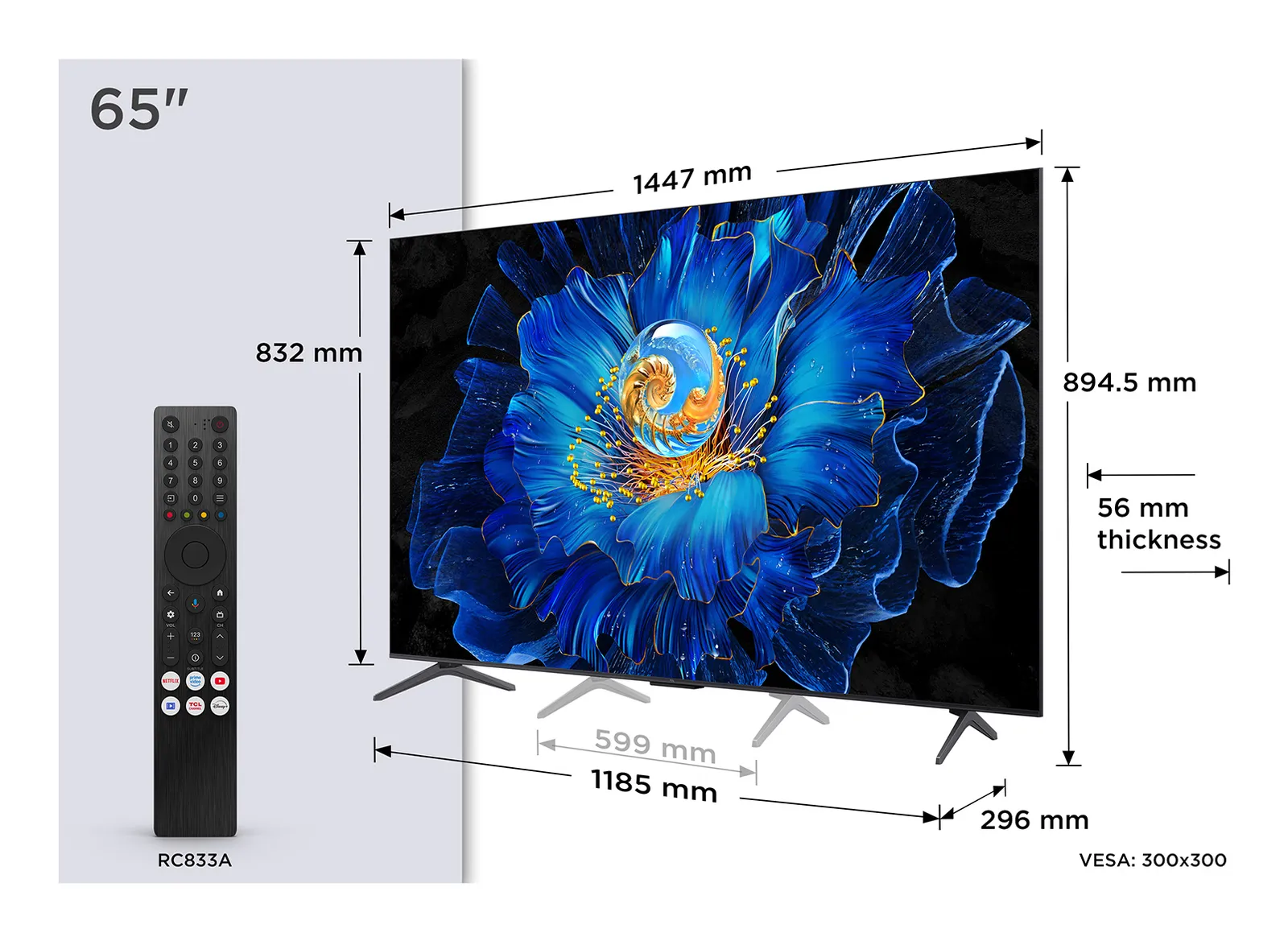 TCL 65C69KS 65 inç 4K Ultra HD TV Televizyon (TV)
