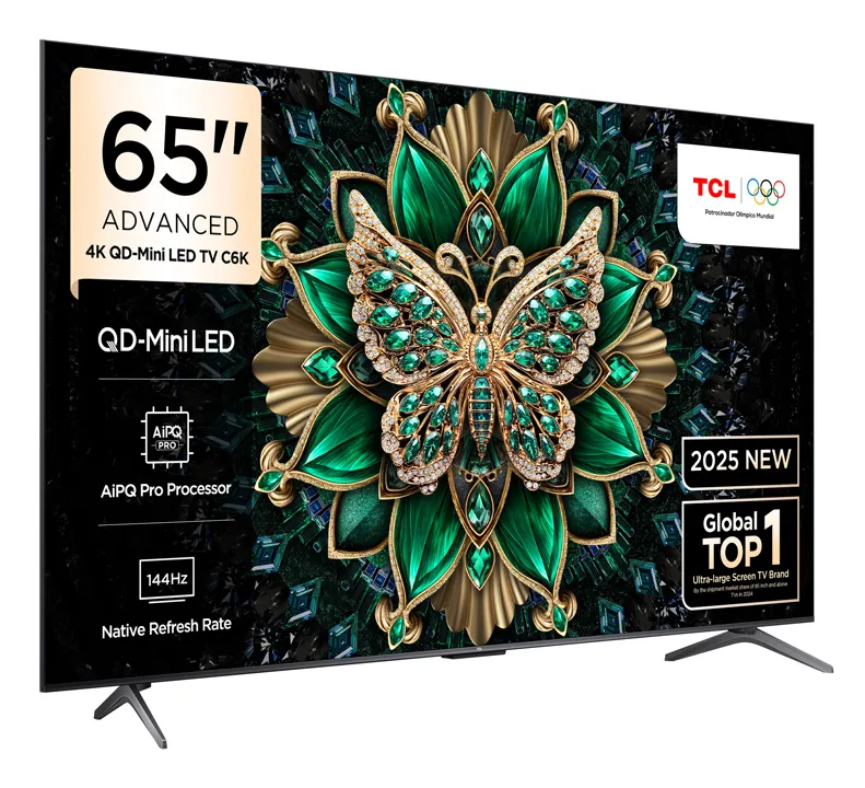 TCL 65'' C6K Premium QD-Mini Led TCL65C6KGTV 65 inç 144Hz 4K Ultra HD QLED TV Thumbnail 1