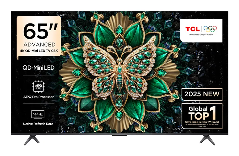 TCL 65'' C6K Premium QD-Mini Led TCL65C6KGTV 65 inç 144Hz 4K Ultra HD QLED TV Televizyon (TV)