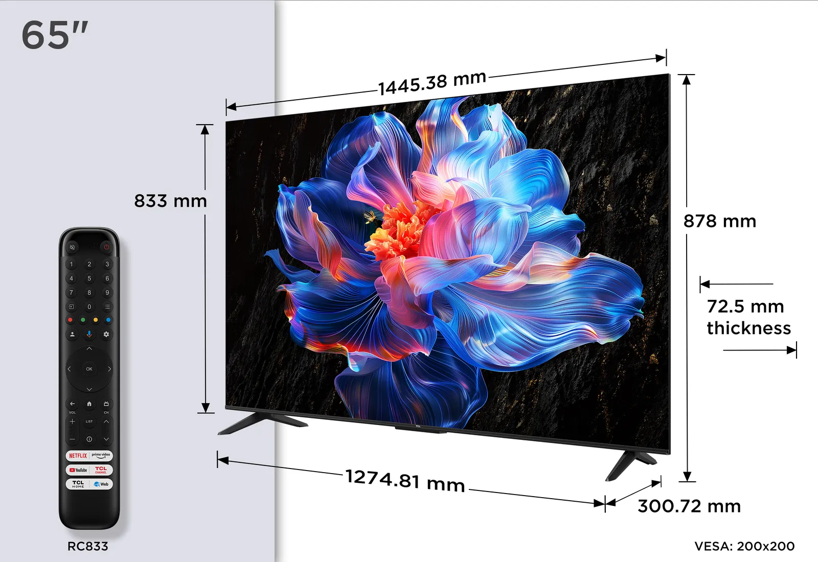 TCL 65P6K 65 inç 4K Ultra HD TV Televizyon (TV)