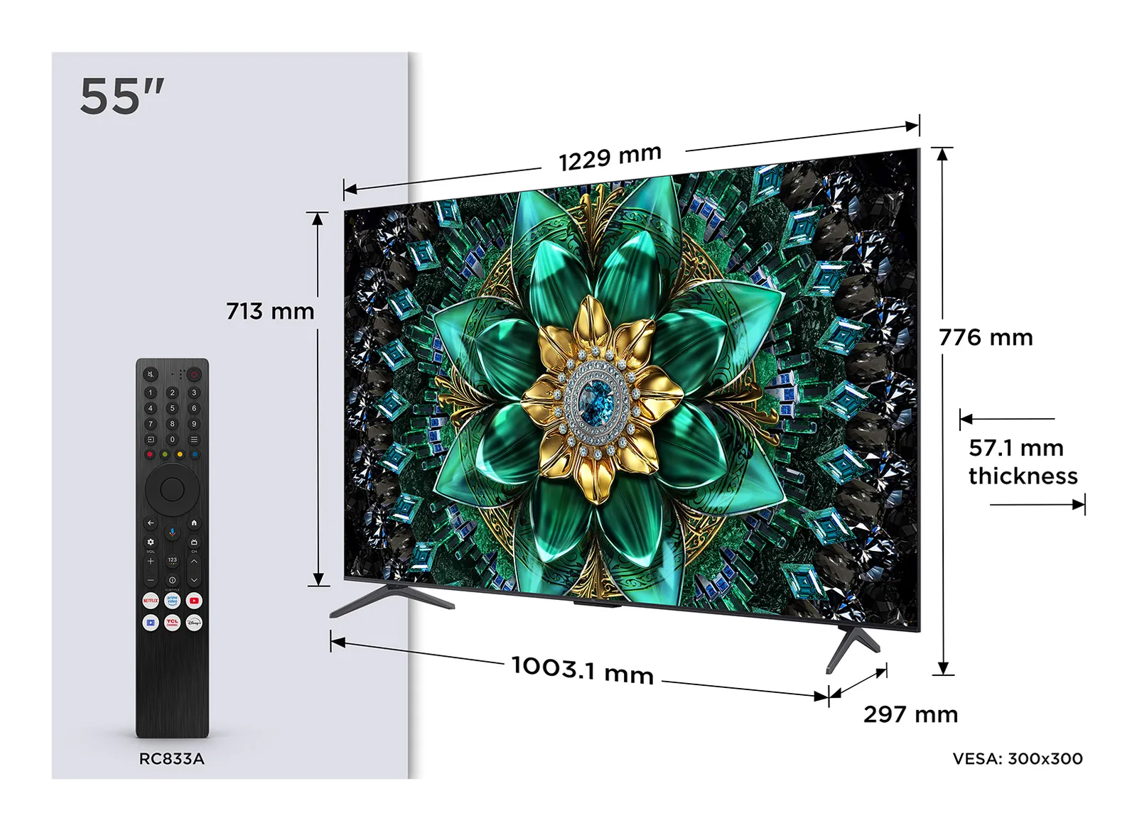 TCL 55Q6C 55 inç 4K Ultra HD TV Televizyon (TV)