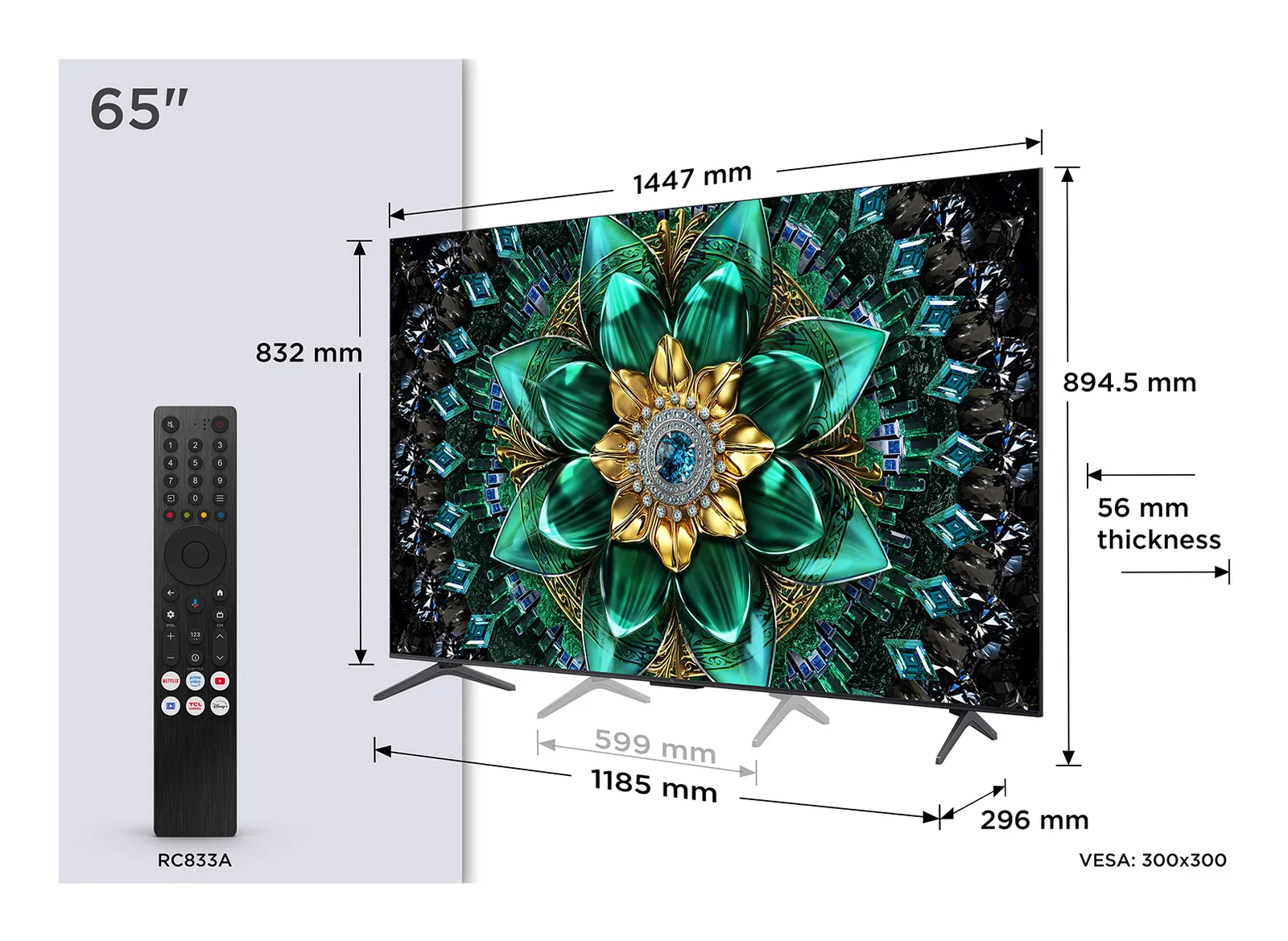 TCL 65Q6C 65 inç 4K Ultra HD TV Televizyon (TV)