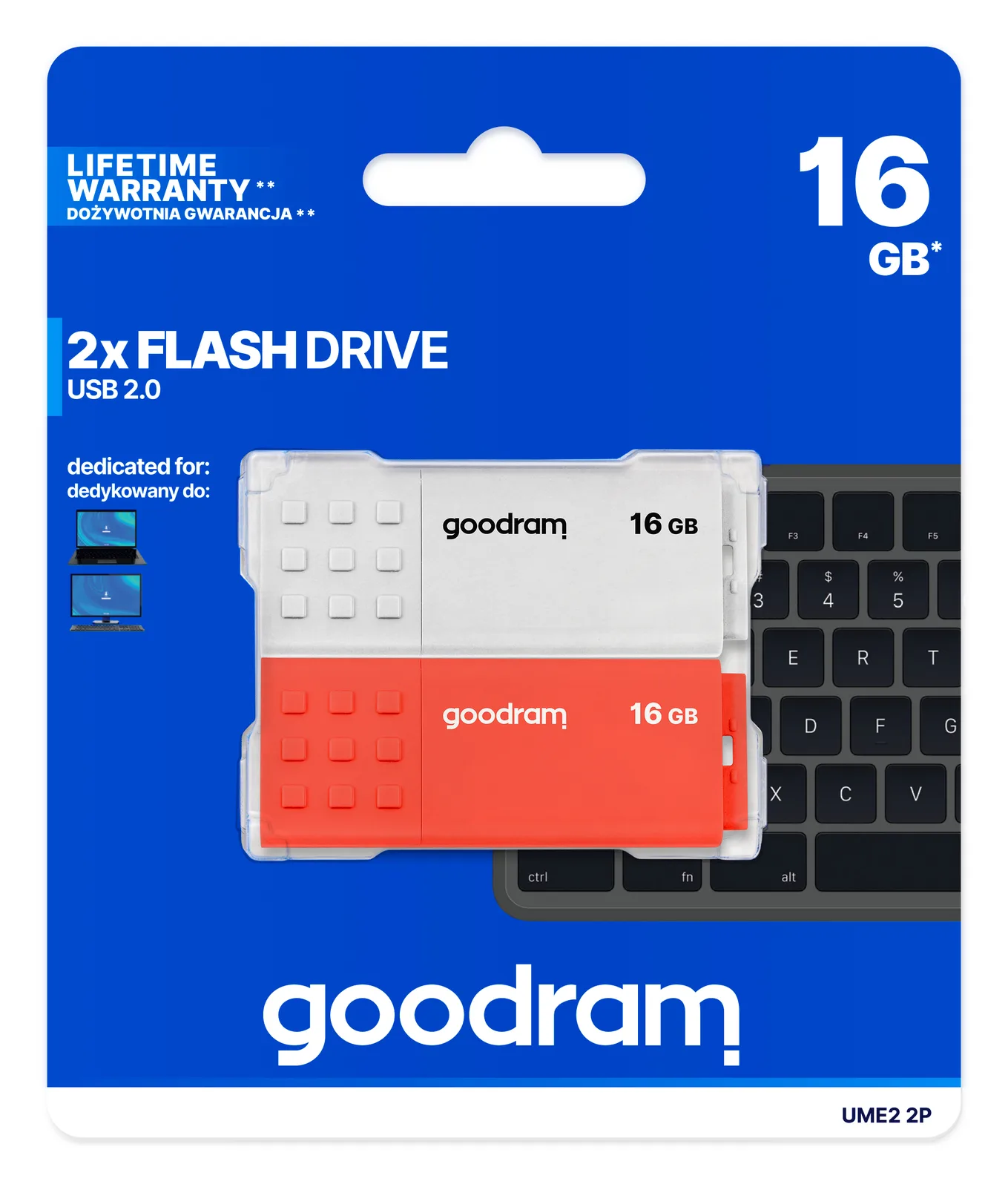Goodram 2-PACK UME2-1280MXR11-2P 256 GB USB 3.2 Flash Bellek USB Bellek