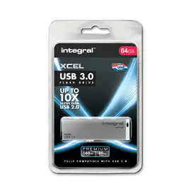 Integral FD3-064G-XCEL INFD64GBXCE3.0 64 GB USB 3.2 Flash Bellek Thumbnail 1
