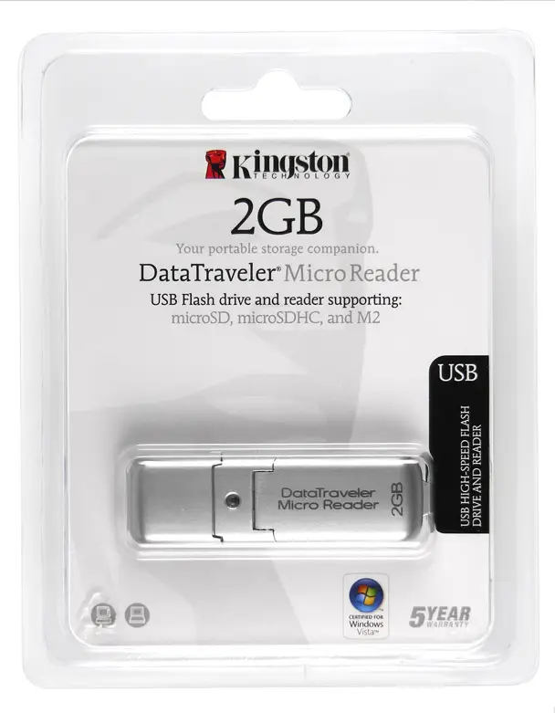 Kingston Technology 2GB USB + microSD/M2 Reader DTCRC/2GB USB Bellek