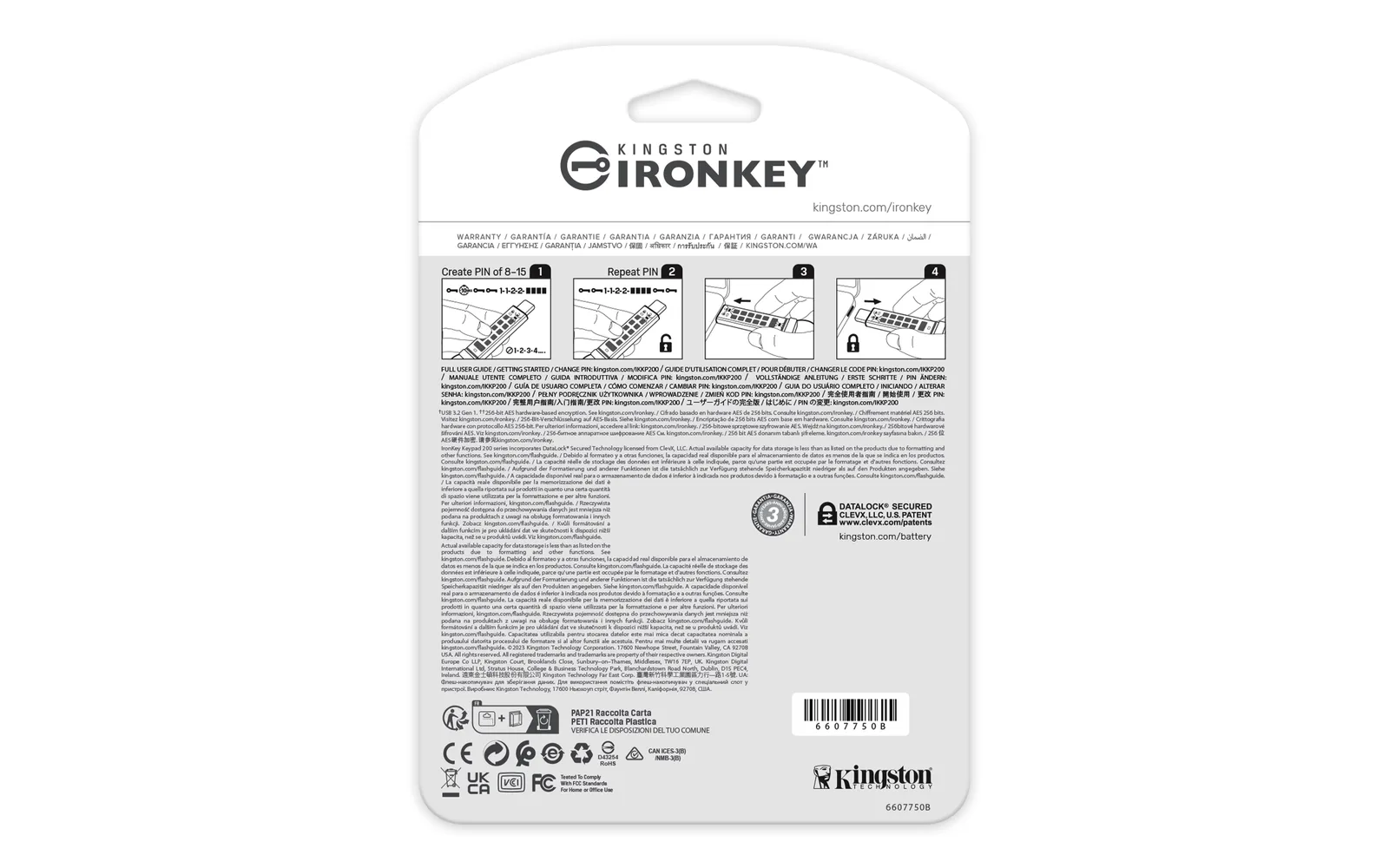 Kingston Technology IronKey Keypad 200 IKKP200C/32GB 32 GB Type-C USB 3.2 Flash Bellek Thumbnail 5