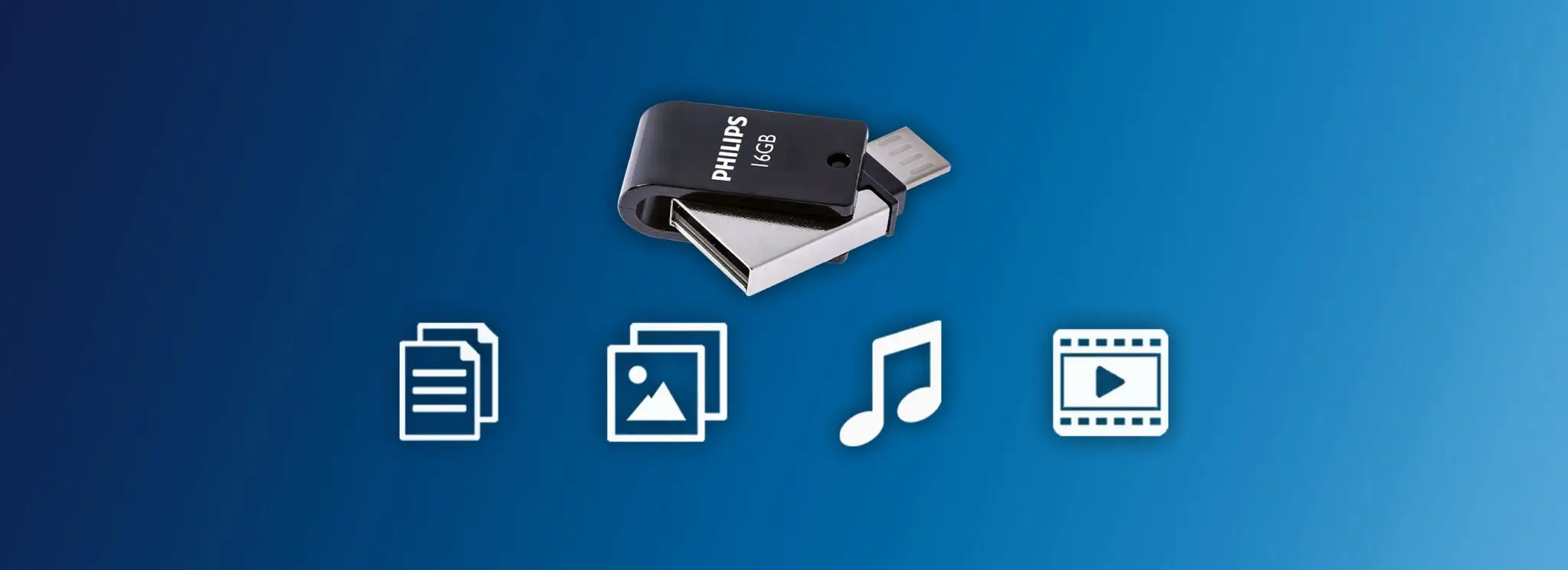 Philips FM16DA148B/00 16 GB PHUSB16G2IN1OTGG USB 2.0 Flash Bellek Thumbnail 1