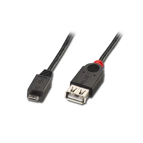 Lindy USB 2.0, 0.5m 31945 Micro-USB A to USB A USB Kablosu USB Cihaz