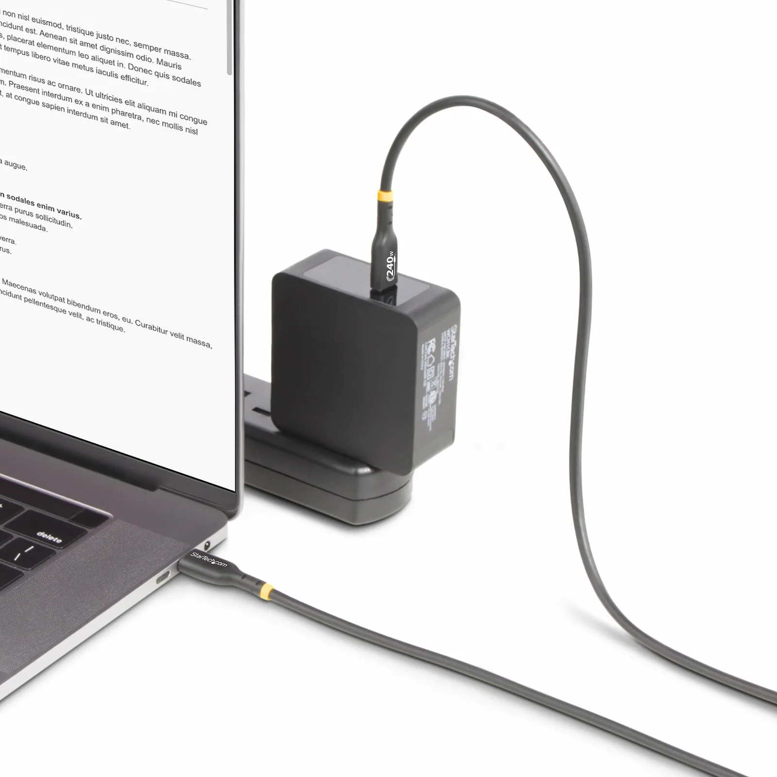 StarTech.com USB2EPR1M USB C to USB C USB Kablosu Thumbnail 9