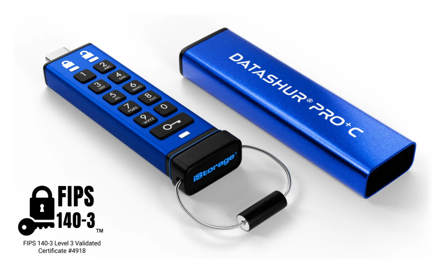 iStorage datAshur PRO+C IS-FL-DA3C-256-512 512 GB Type-C USB 3.2 310 MB/s Flash Bellek