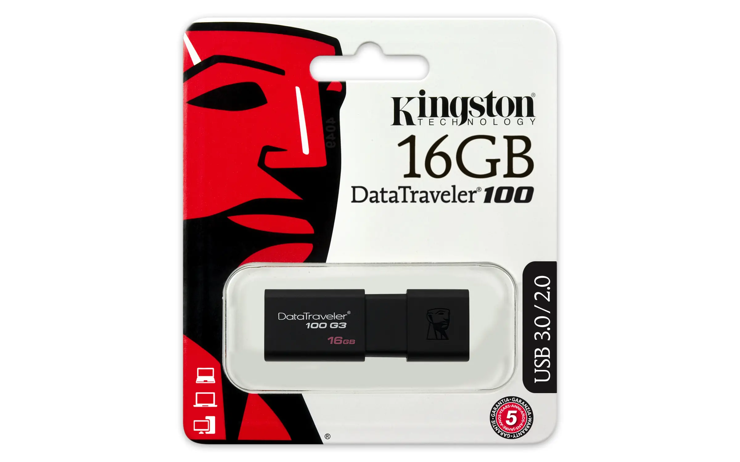 Kingston Technology 100 G3 16 GB DT100G3/16GB USB 3.2 Flash Bellek Thumbnail 2