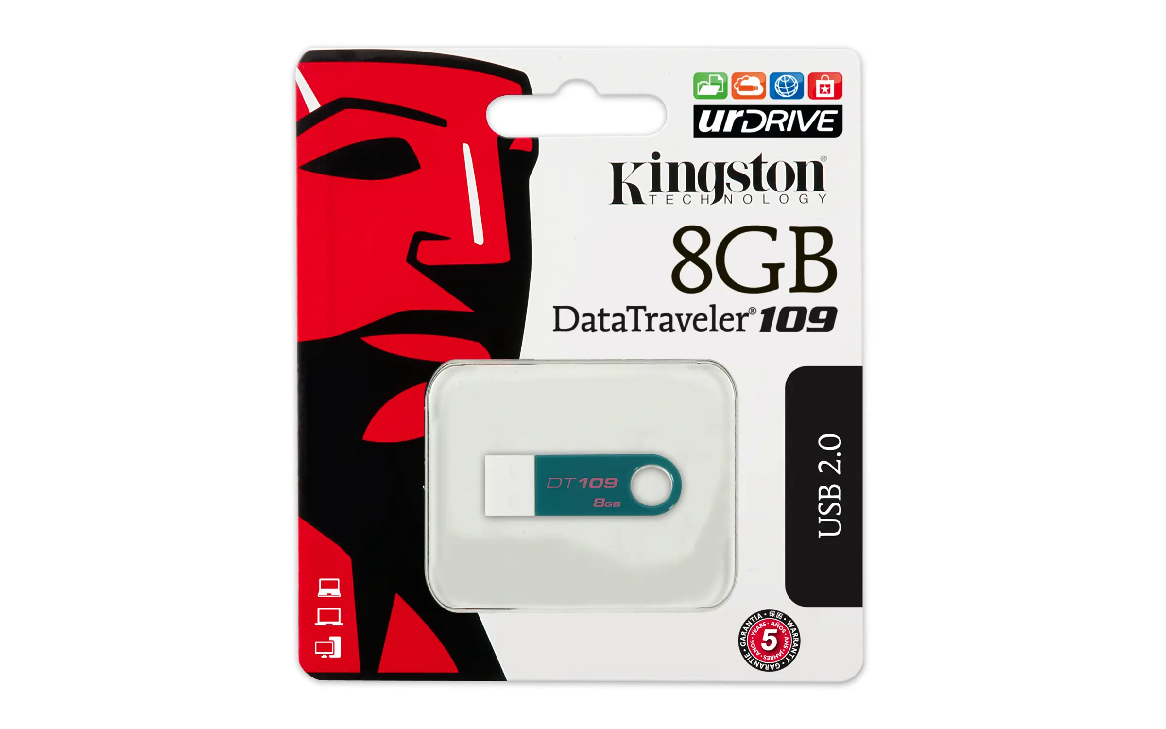 Kingston Technology 109 8 GB DT109T/8GB USB 2.0 Flash Bellek Thumbnail 1