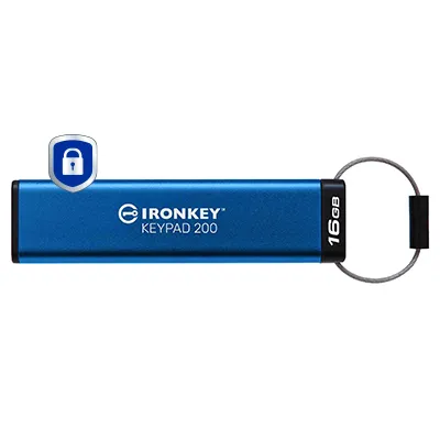 Kingston Technology IronKey Keypad 200 IKKP200/16GB 16 GB USB 3.2 Flash Bellek