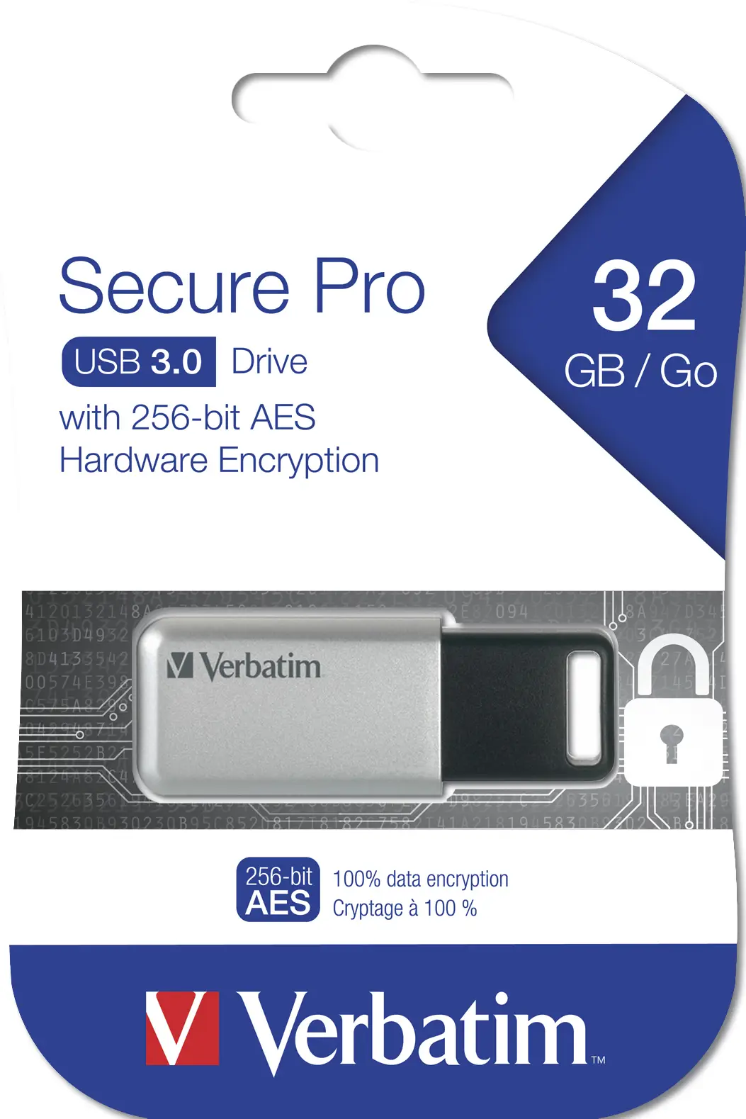 Verbatim Secure Pro 32 GB 98665 USB 3.2 Flash Bellek Thumbnail 2