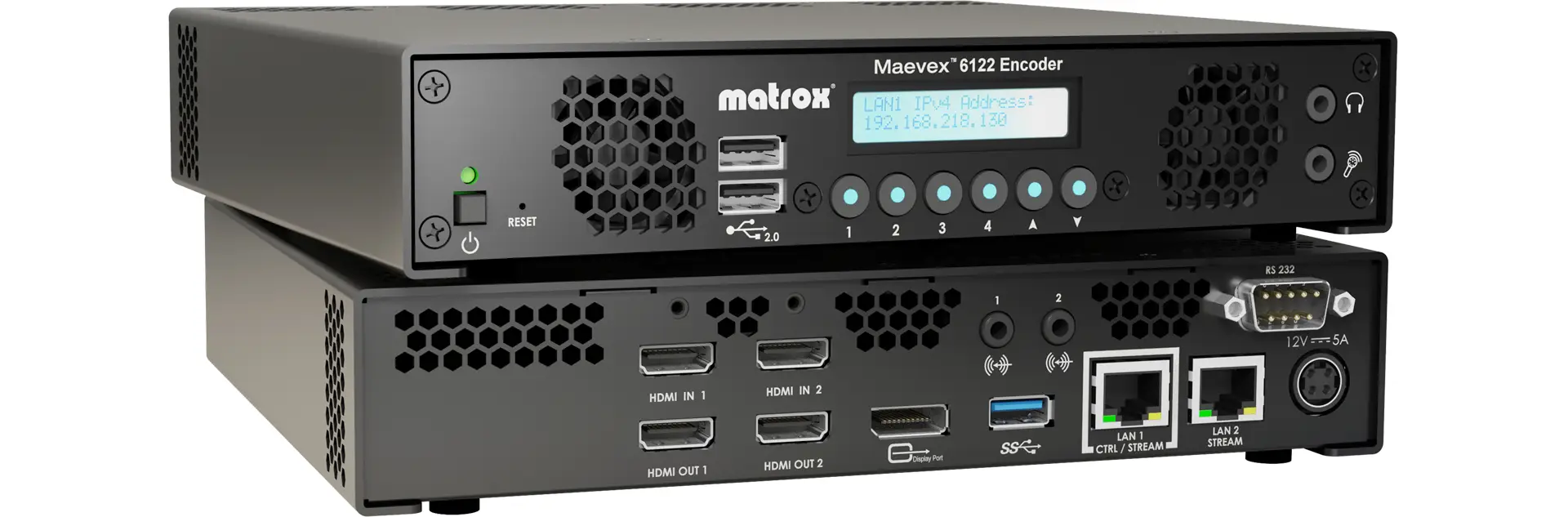 Matrox Maevex 6122 Dual 4K Enterprise Encoder / MVX-E6122-2 Video Sunucuları