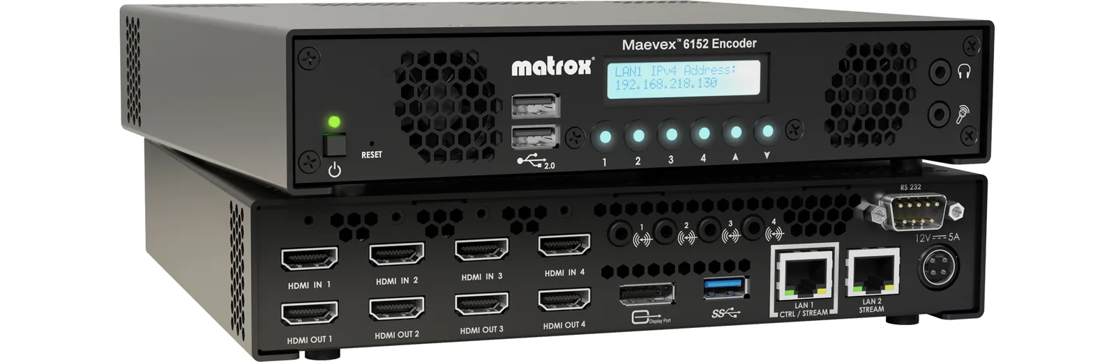 Matrox Maevex 6152 Quad 4K Enterprise Encoder Appliance / MVX-E6152-42 Video Sunucuları