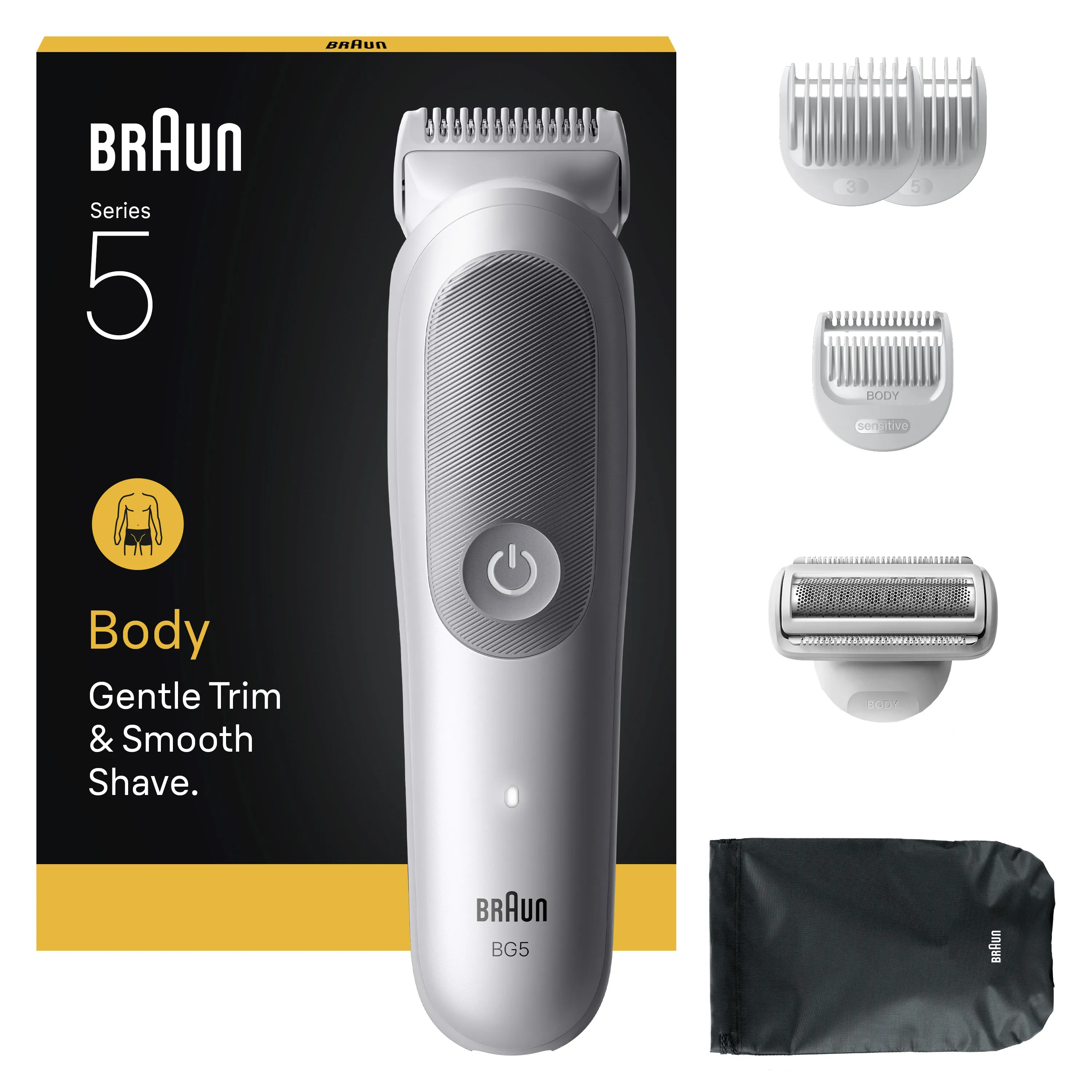 Braun BG5550 Vücut Tıraş Makinesi Series 5, +6 Aksesuar, Su Geçirmez 80789712 Vücut Tıraş Makineleri
