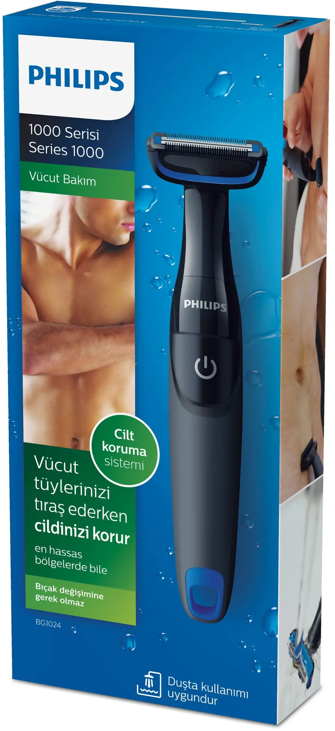 Philips Bodygroom Series 1000 BG1024/15 Duşta kullanılabilir kasık ve vücut düzeltici Thumbnail 2