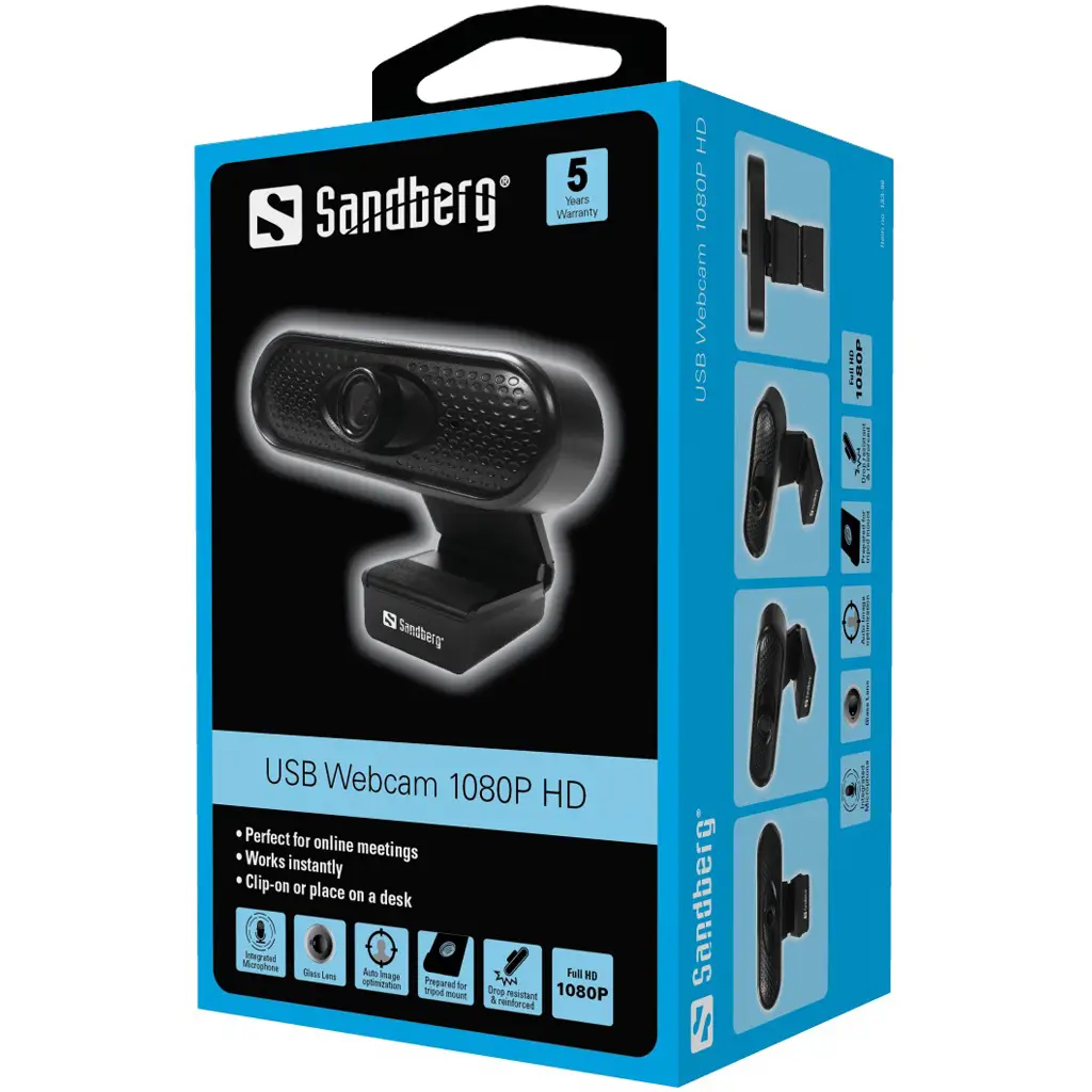 Sandberg USB Webcam 1080P HD 133-96 Thumbnail 8