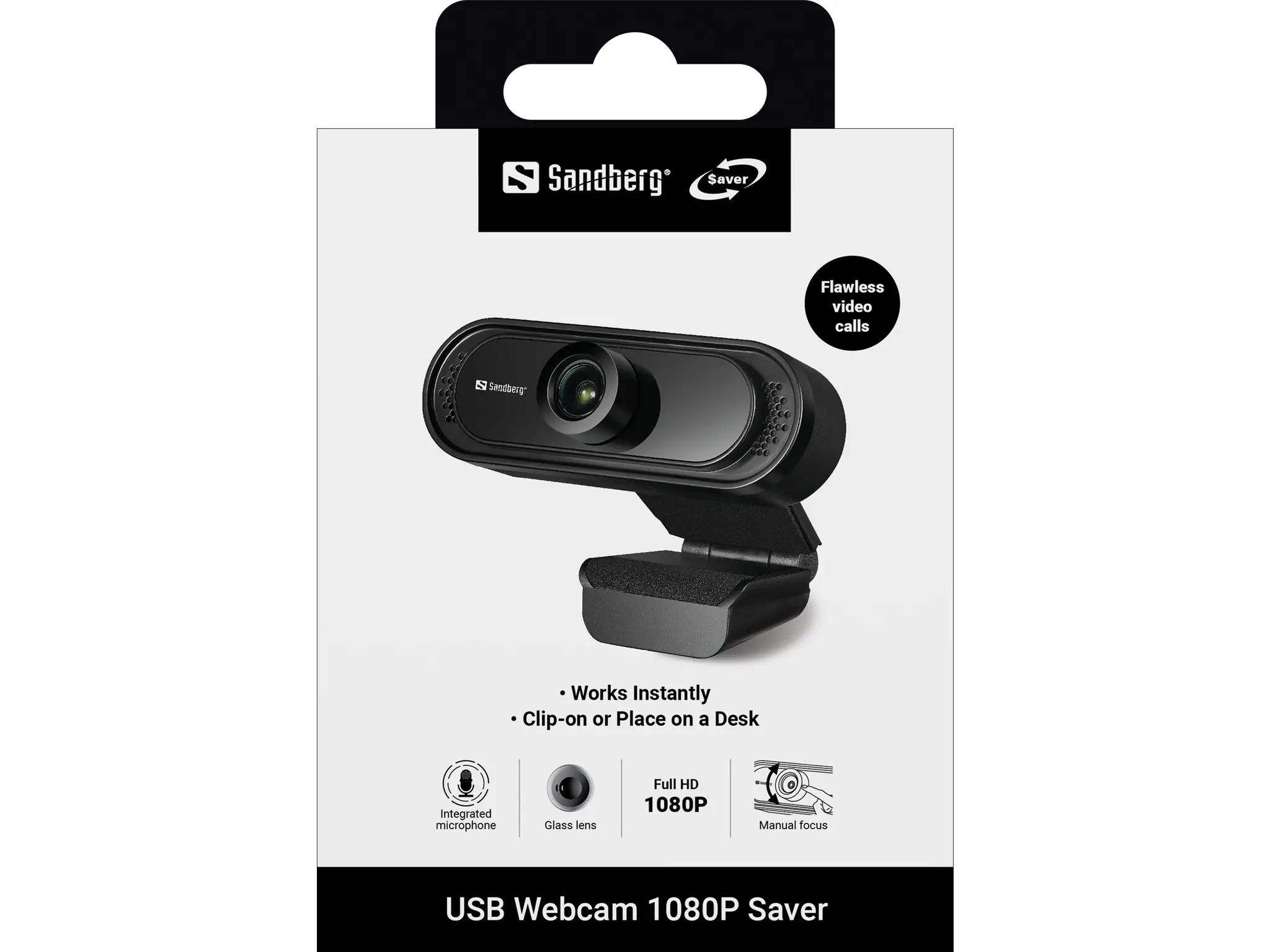 Sandberg USB Webcam 1080P Saver 333-96 Thumbnail 7