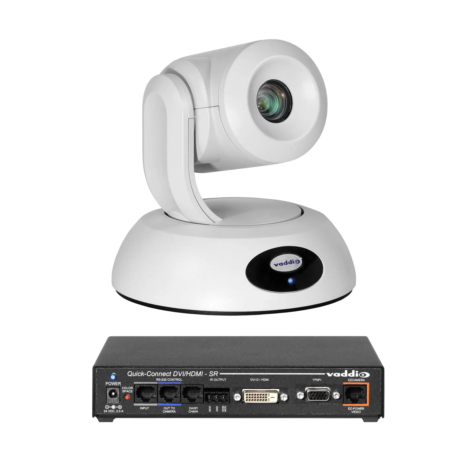 Vaddio RoboSHOT Video Conferencing Camera - 60 fps - White - 1920 x 1080 Video - Exmor R CMOS Sensor 99999060000W 999-99060-000W Webcam