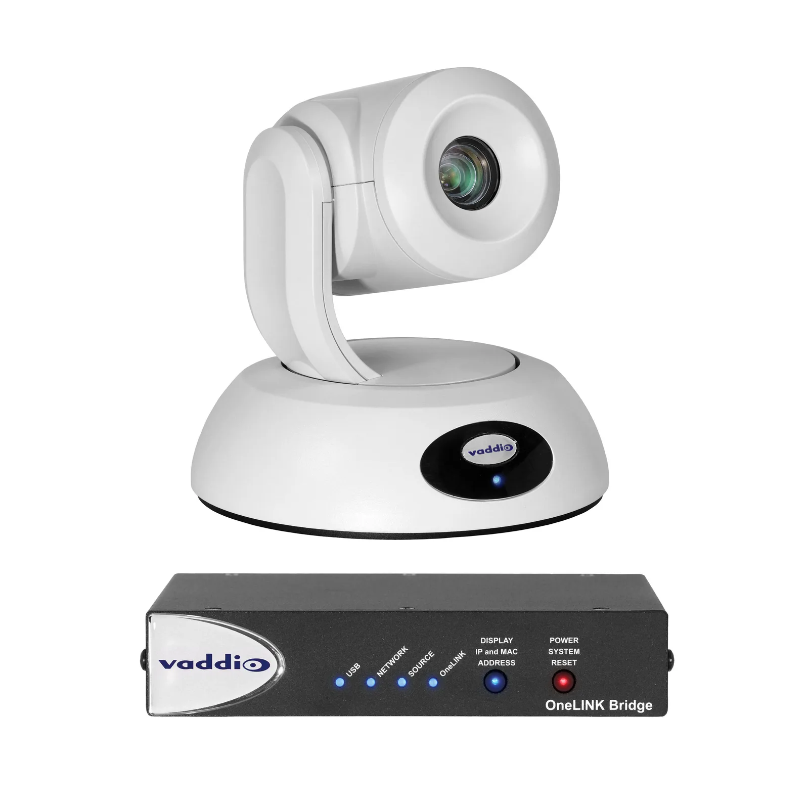 Vaddio RoboSHOT Video Conferencing Camera - 60 fps - White - 1920 x 1080 Video - Network (RJ-45) 999 99999600200W 999-99600-200W Webcam